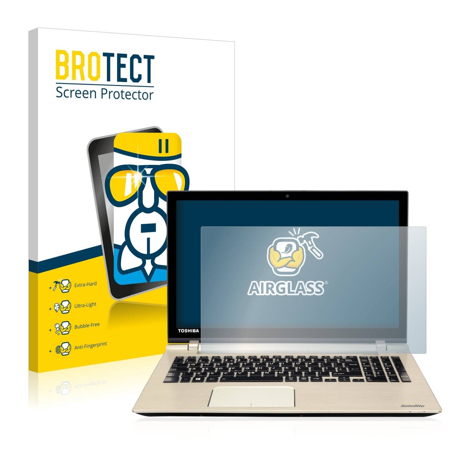 BROTECT AirGlass Schutzglas Folie für Toshiba Satellite