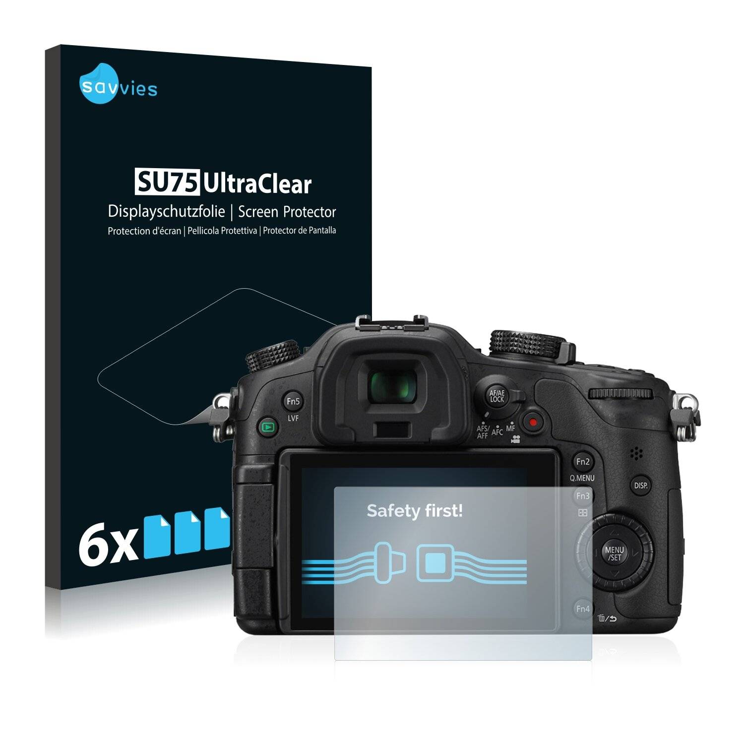 6x Savvies SU75 Displayschutzfolie für Panasonic Lumix