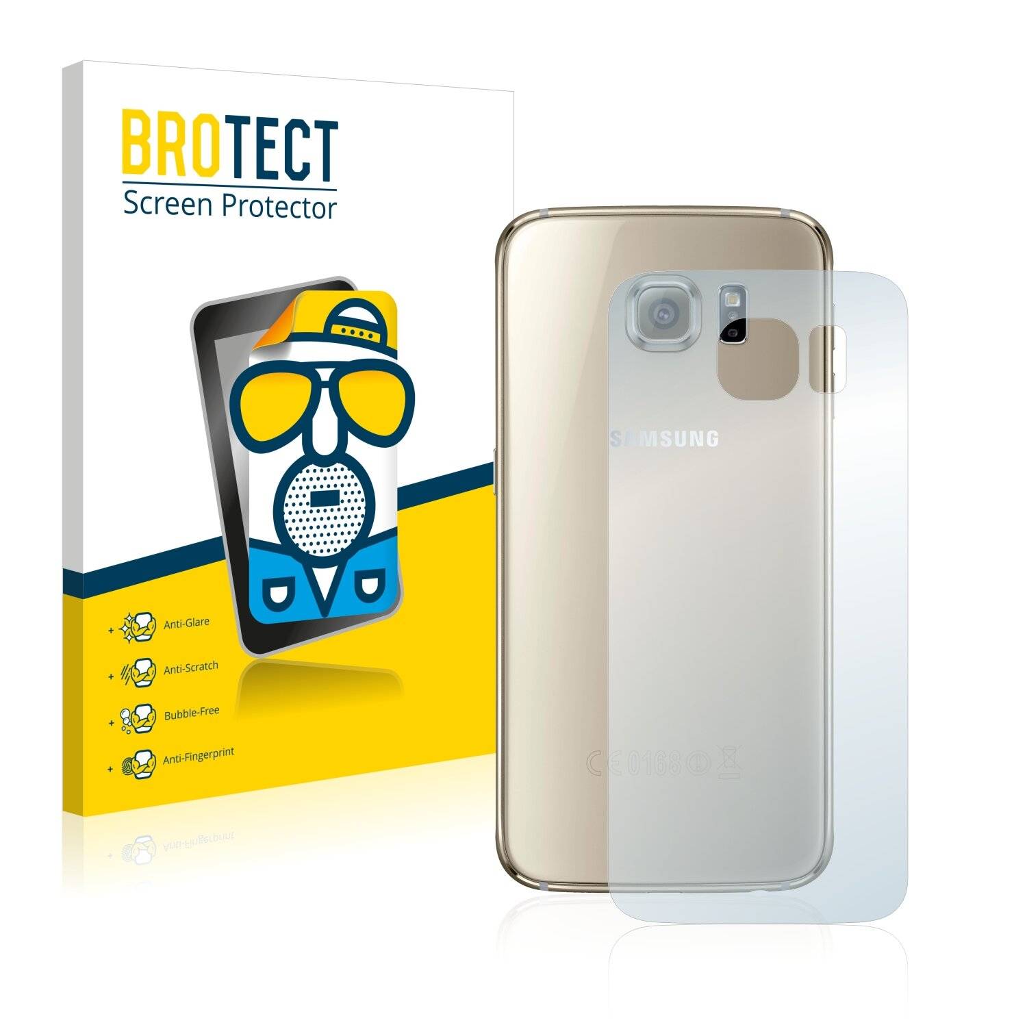 2x BROTECT Matte Displayschutzfolie für Samsung Galaxy S6 (Rückseite) - Entspiegelt,