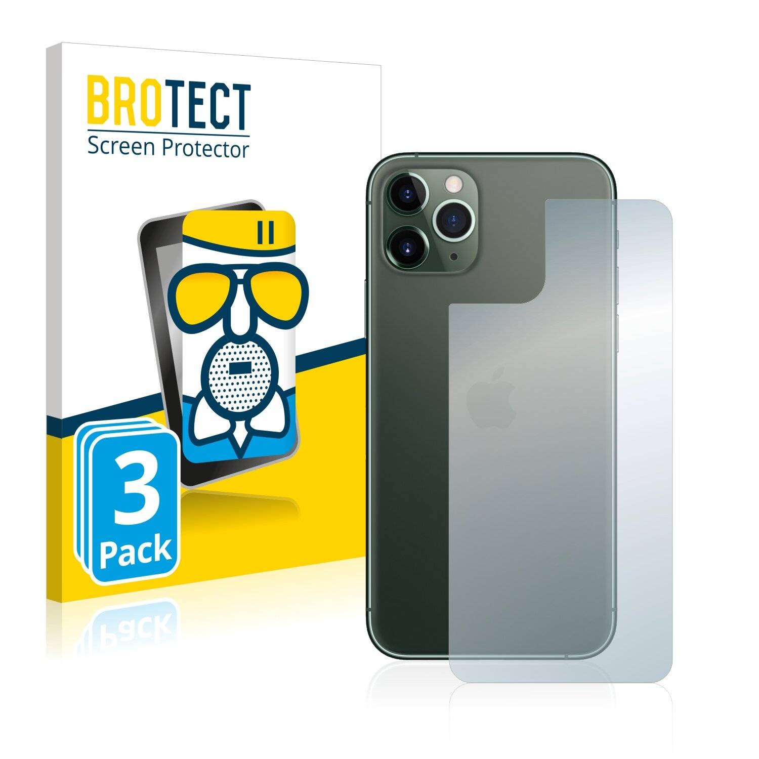 3x BROTECT AirGlass Matte Schutzglas Folie für Apple iPhone 11 Pro Max