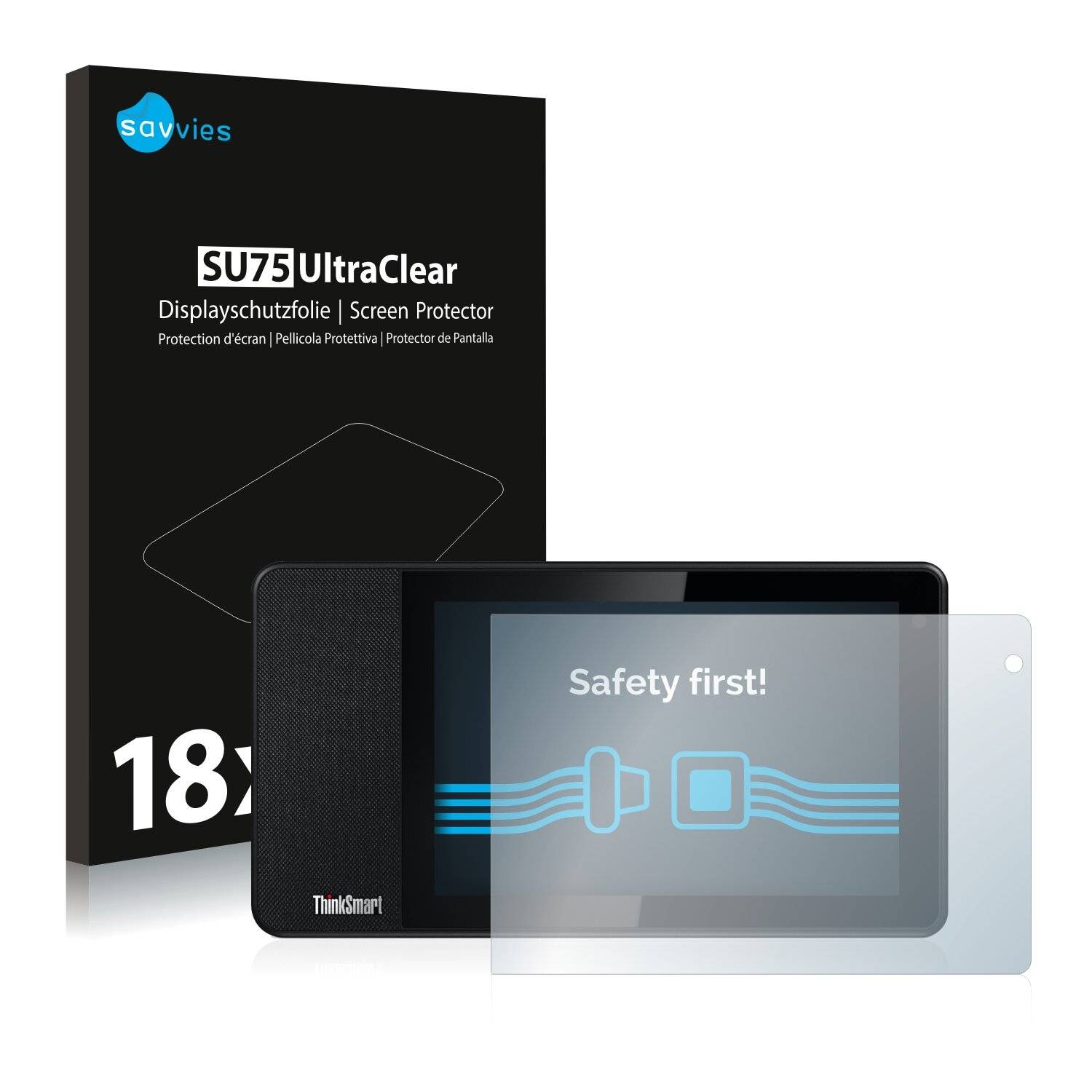 18x Savvies SU75 Displayschutzfolie für Lenovo ThinkSmart