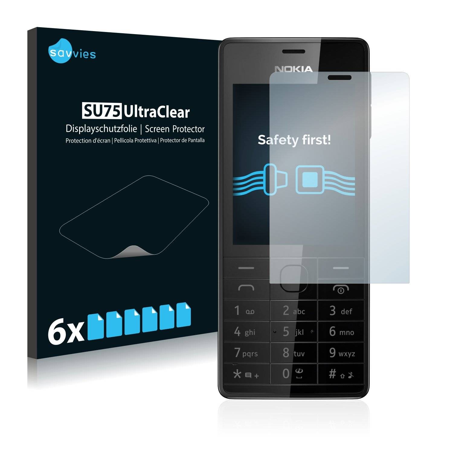6x Savvies SU75 Displayschutzfolie für Nokia