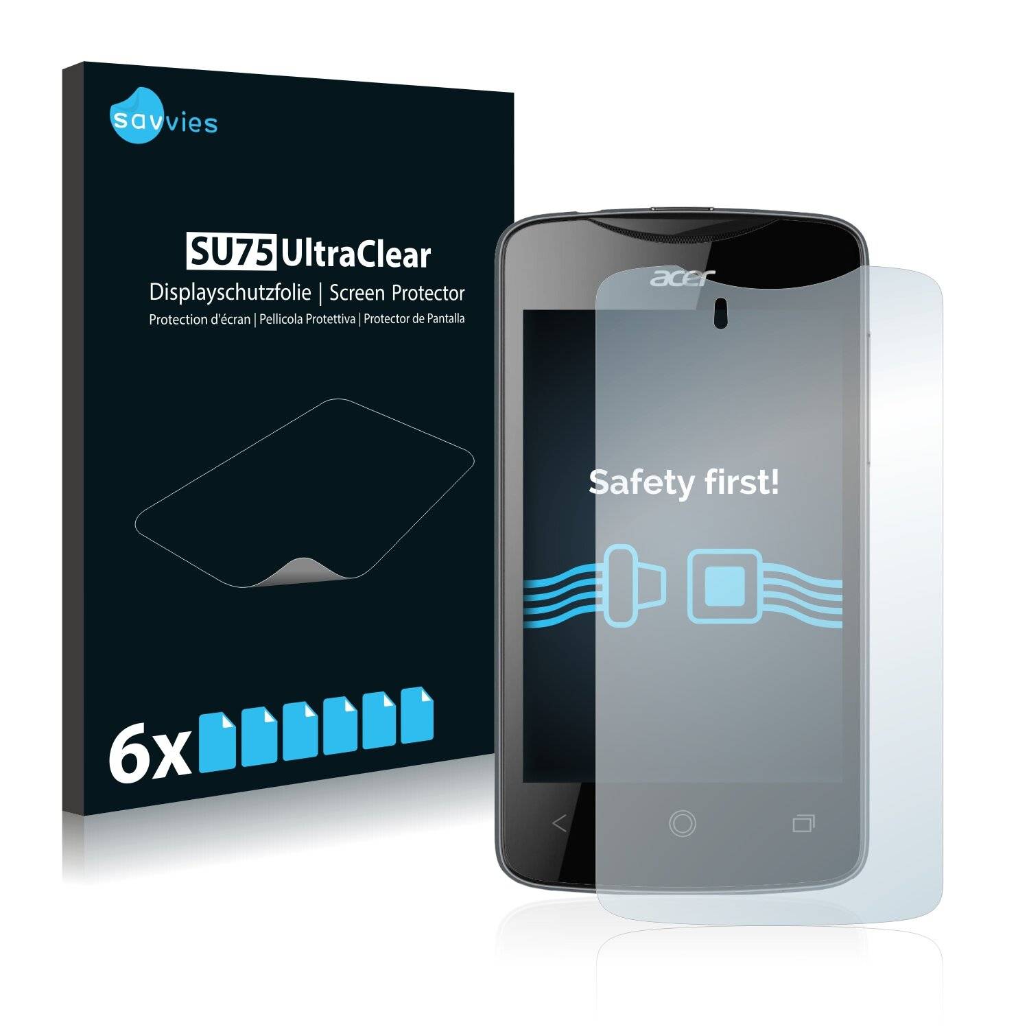 6x Savvies SU75 Displayschutzfolie für Acer Liquid Z3