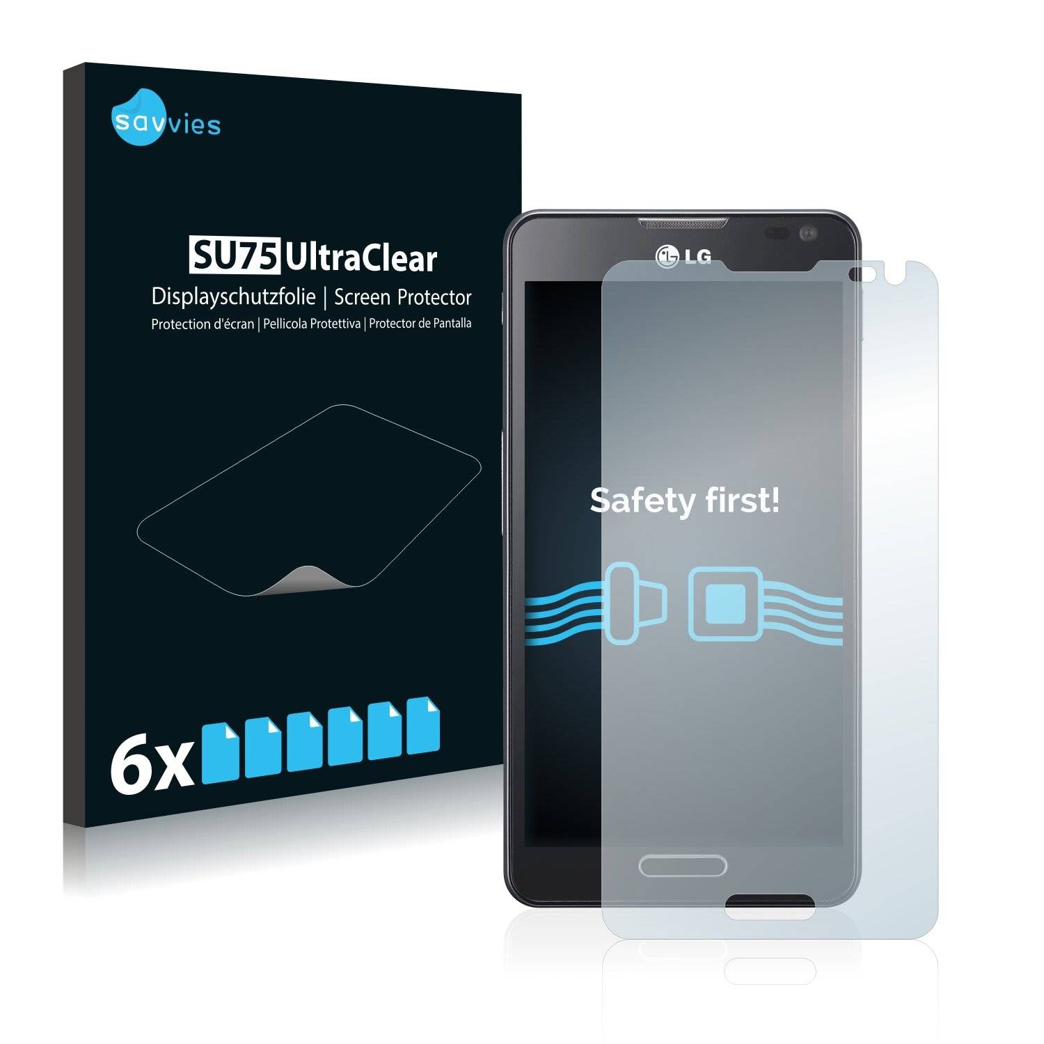 6x Savvies SU75 Displayschutzfolie für LG Electronics Optimus F6