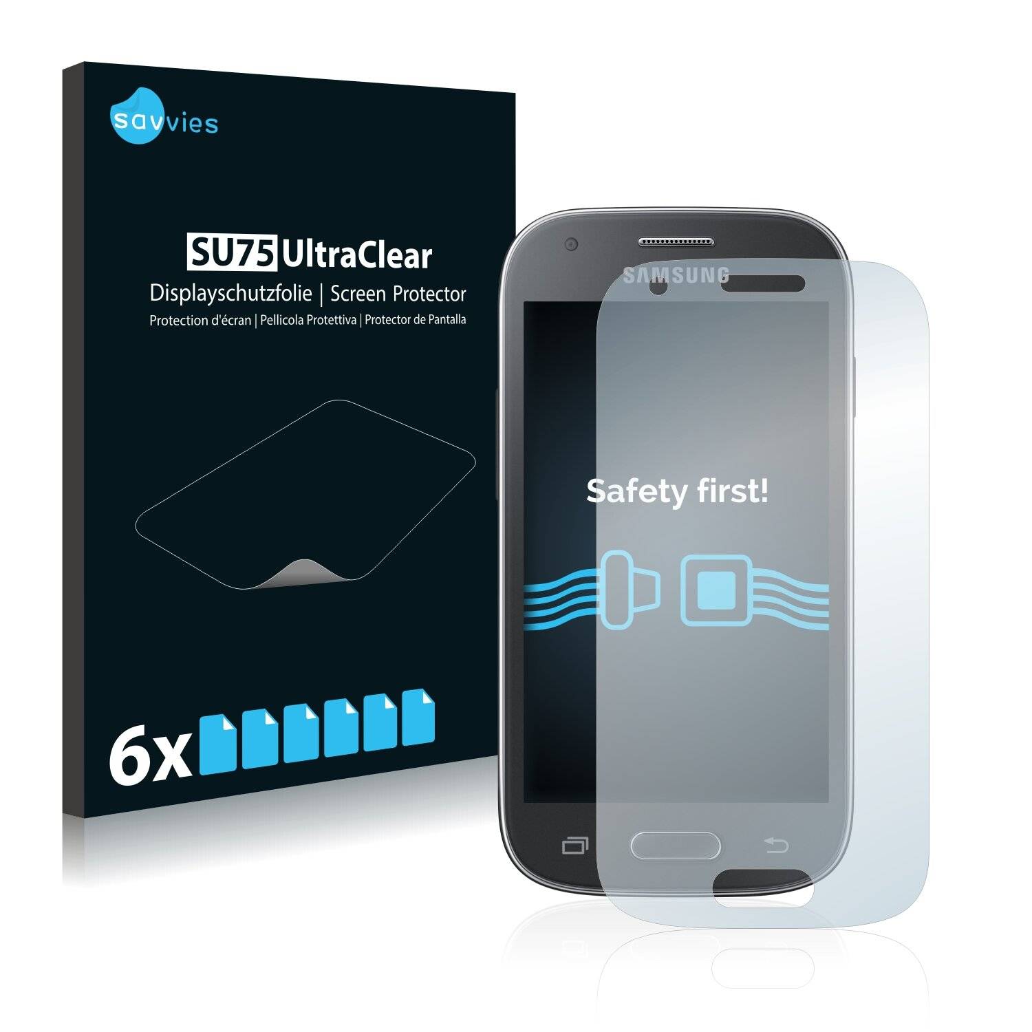 6x Savvies SU75 Displayschutzfolie für Samsung Galaxy Ace Style