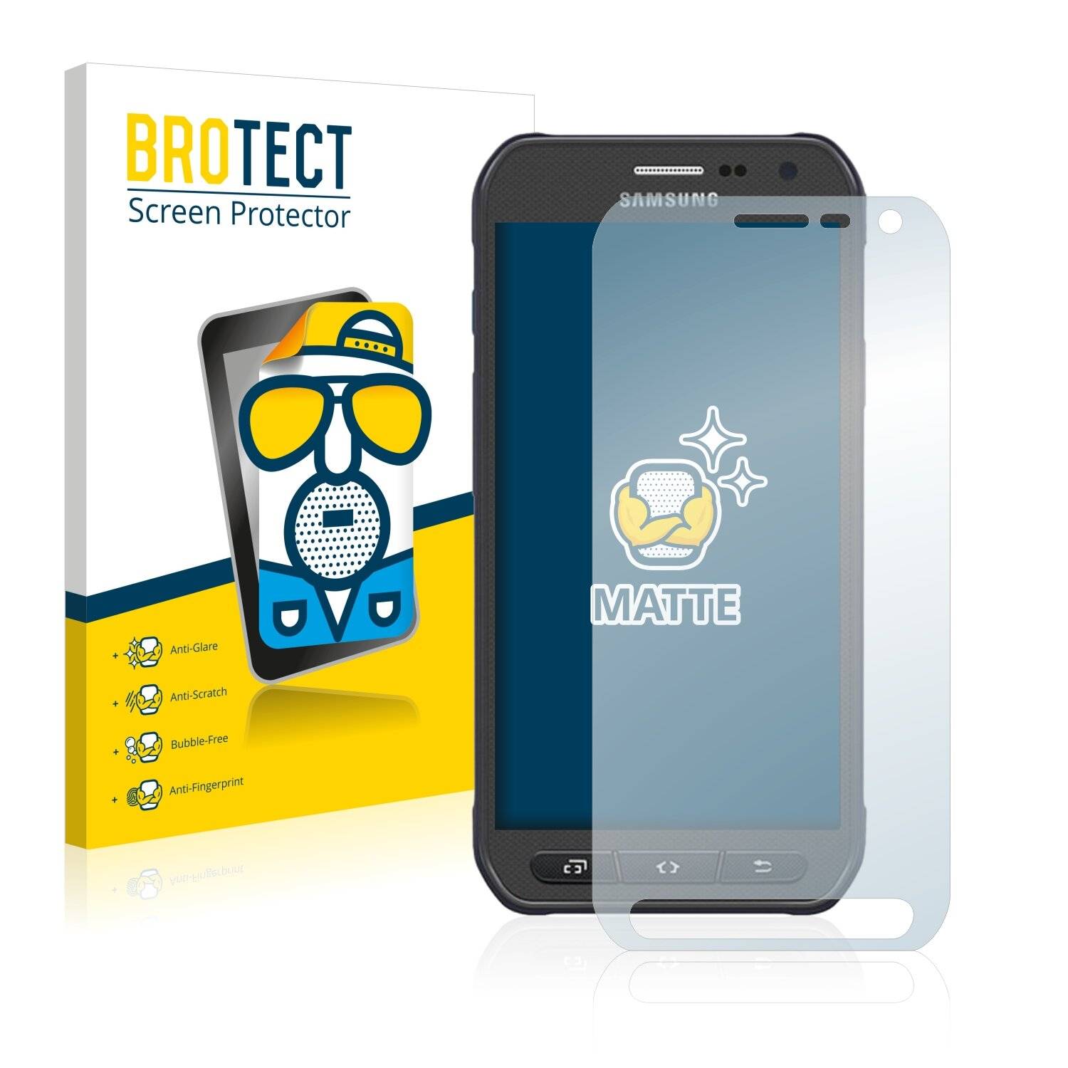 2x BROTECT Matte Displayschutzfolie für Samsung Galaxy S6 Active SM-G890A - Entspiegelt,