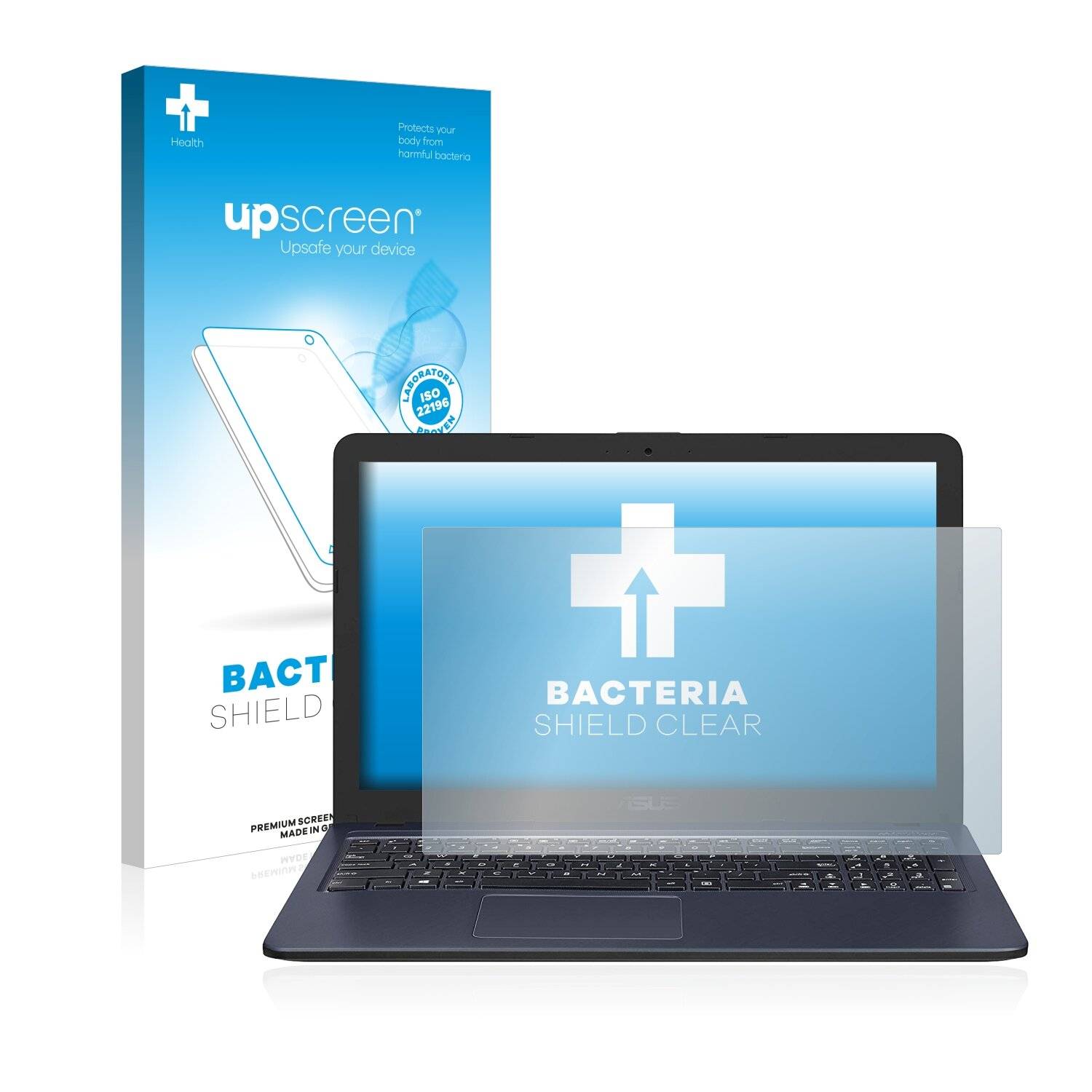 upscreen Bacteria Shield Clear Premium Antibakterielle Displayschutzfolie für Asus