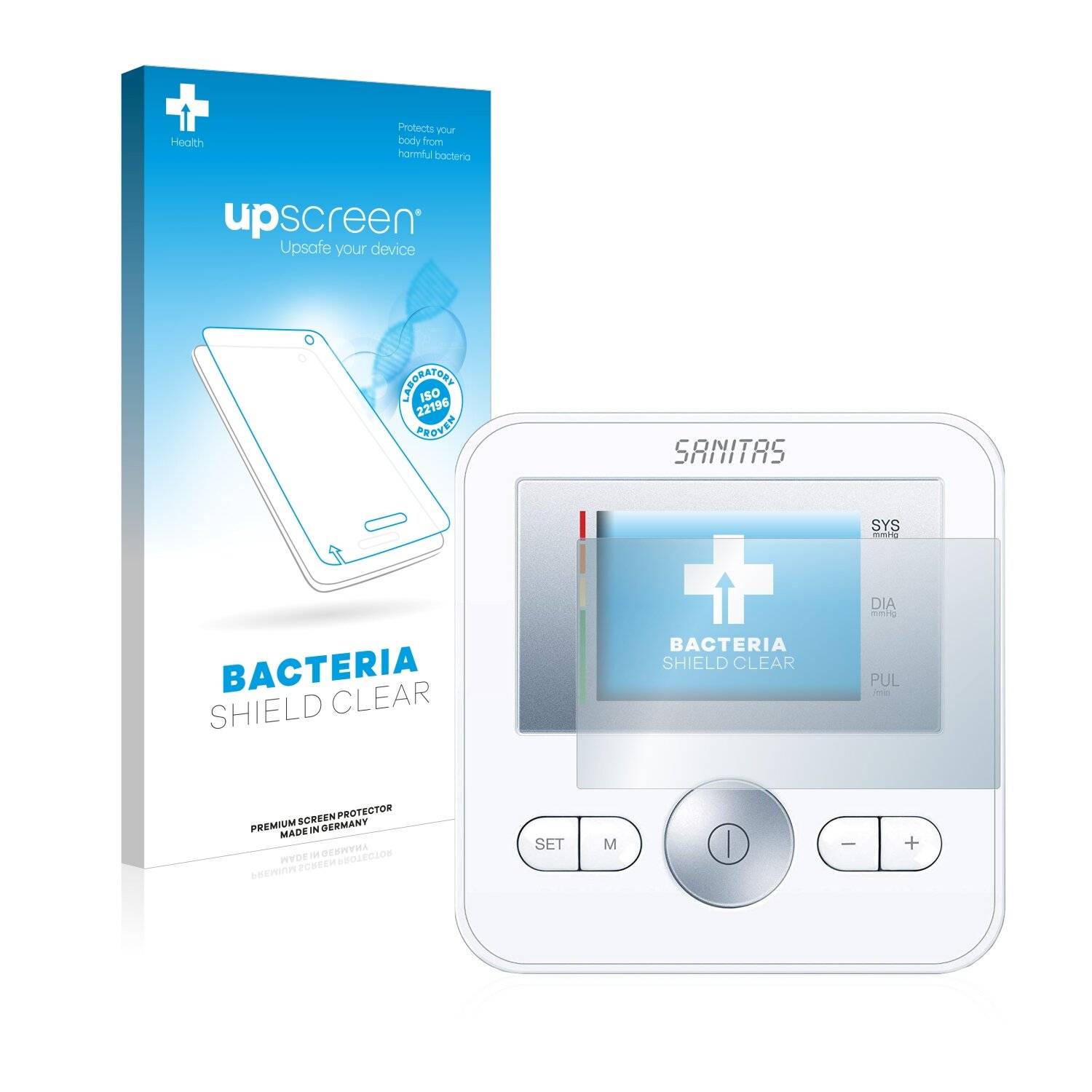 upscreen Bacteria Shield Clear Premium Antibakterielle Displayschutzfolie für Sanitas SBM