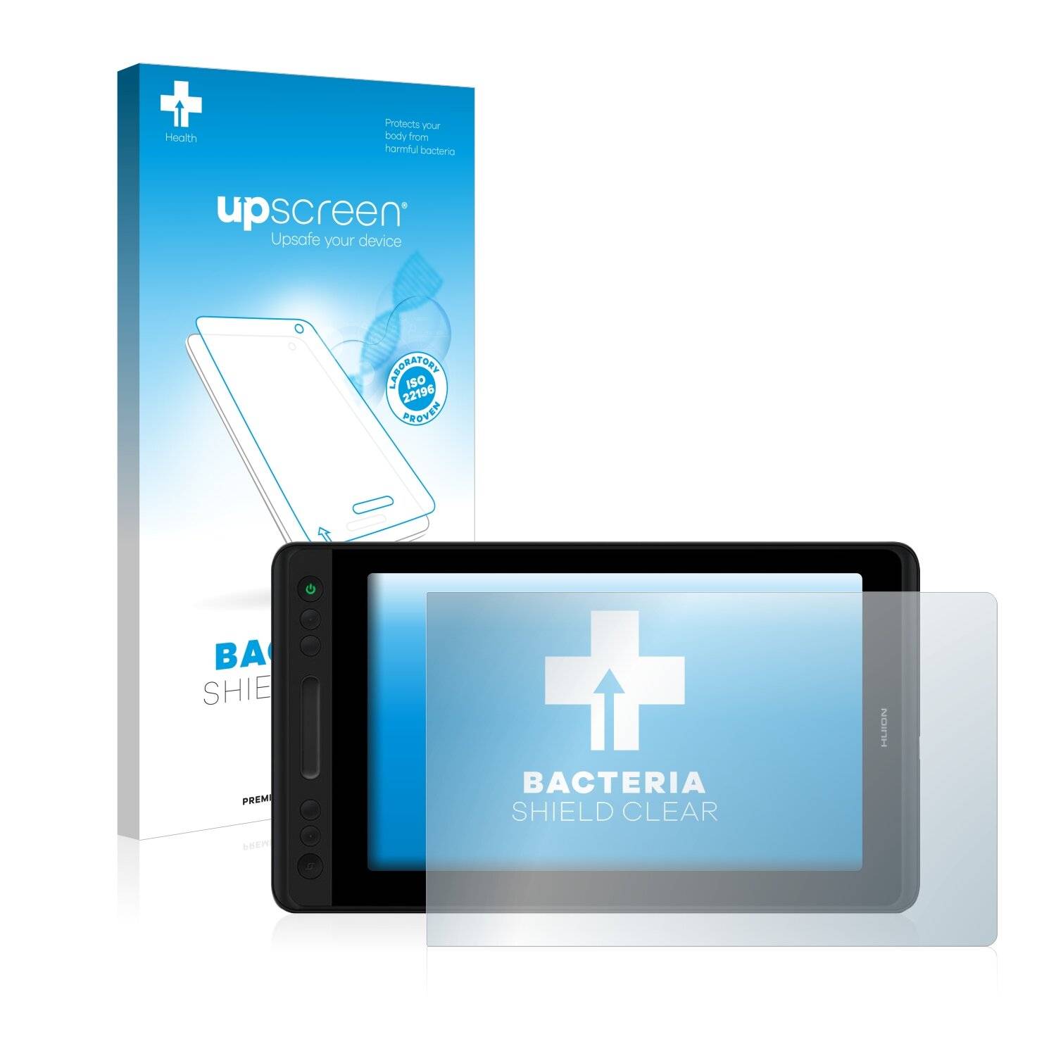 upscreen Bacteria Shield Clear Premium Antibakterielle Displayschutzfolie für Huion Kamvas