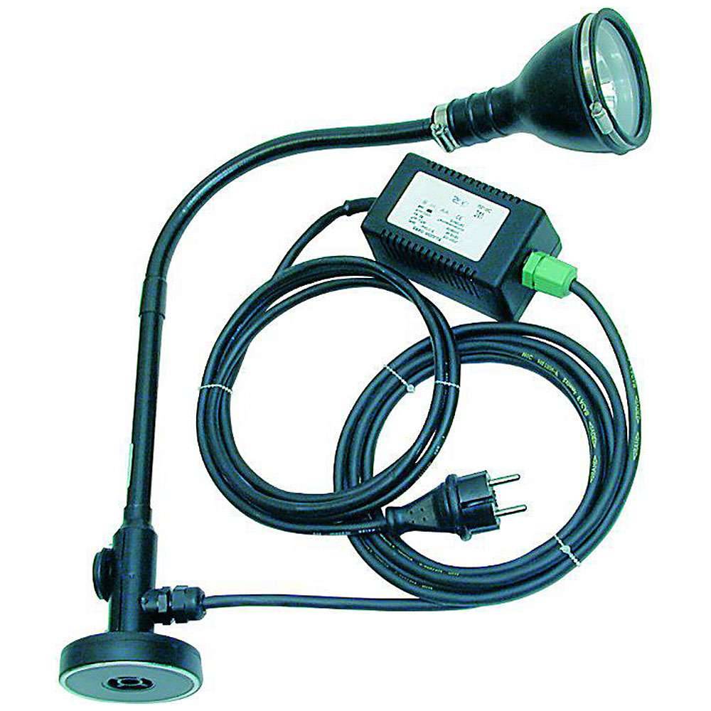 Maschinenleuchte - INDUFLEX-M QR-QT 230/24V- spritzwassergeschützt - mit Tischklammer - Preis per Stück