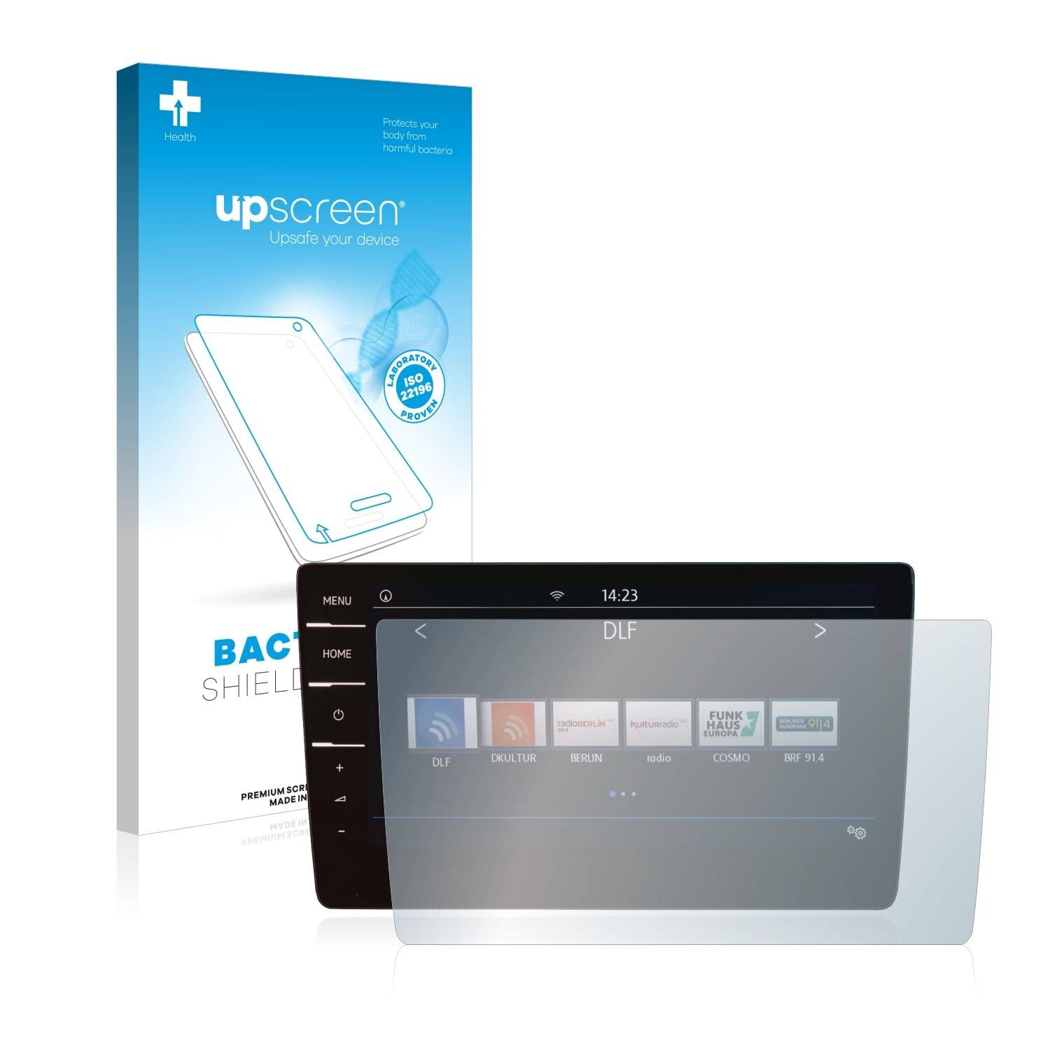 upscreen Bacteria Shield Clear Premium Antibakterielle Displayschutzfolie für Volkswagen