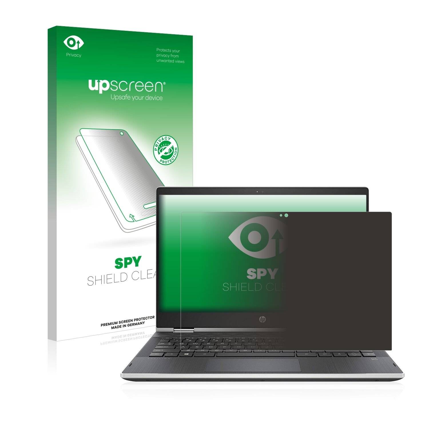 upscreen Spy Shield Clear Premium Blickschutzfolie für HP Pavilion x360