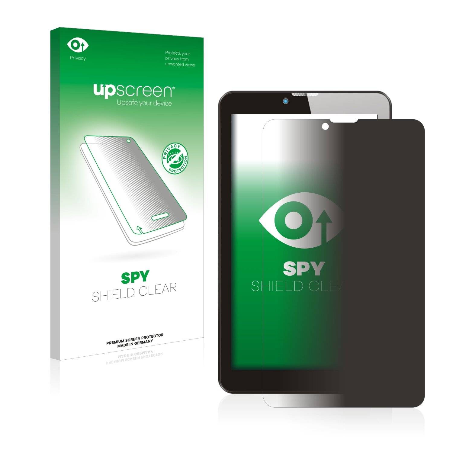 upscreen Spy Shield Clear Premium Blickschutzfolie für Odys Pyro 7 Plus