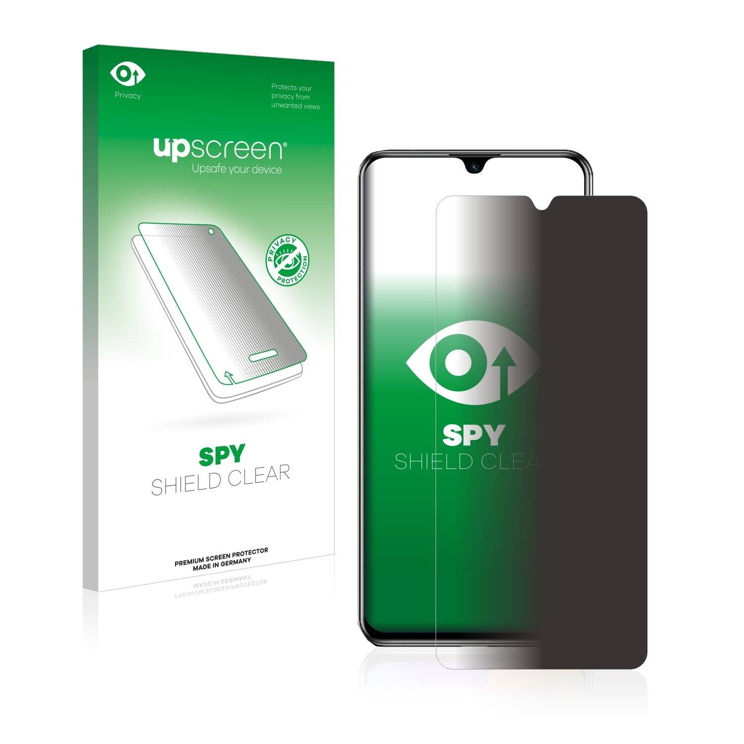 upscreen Spy Shield Clear Premium Blickschutzfolie für Lenovo K10