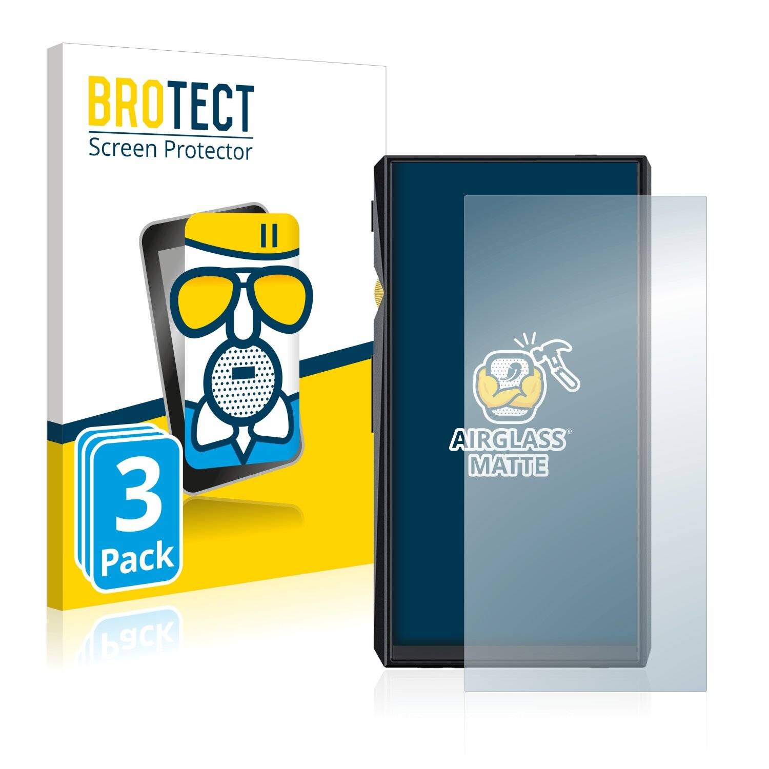 3x BROTECT AirGlass Matte Schutzglas Folie für FiiO M11
