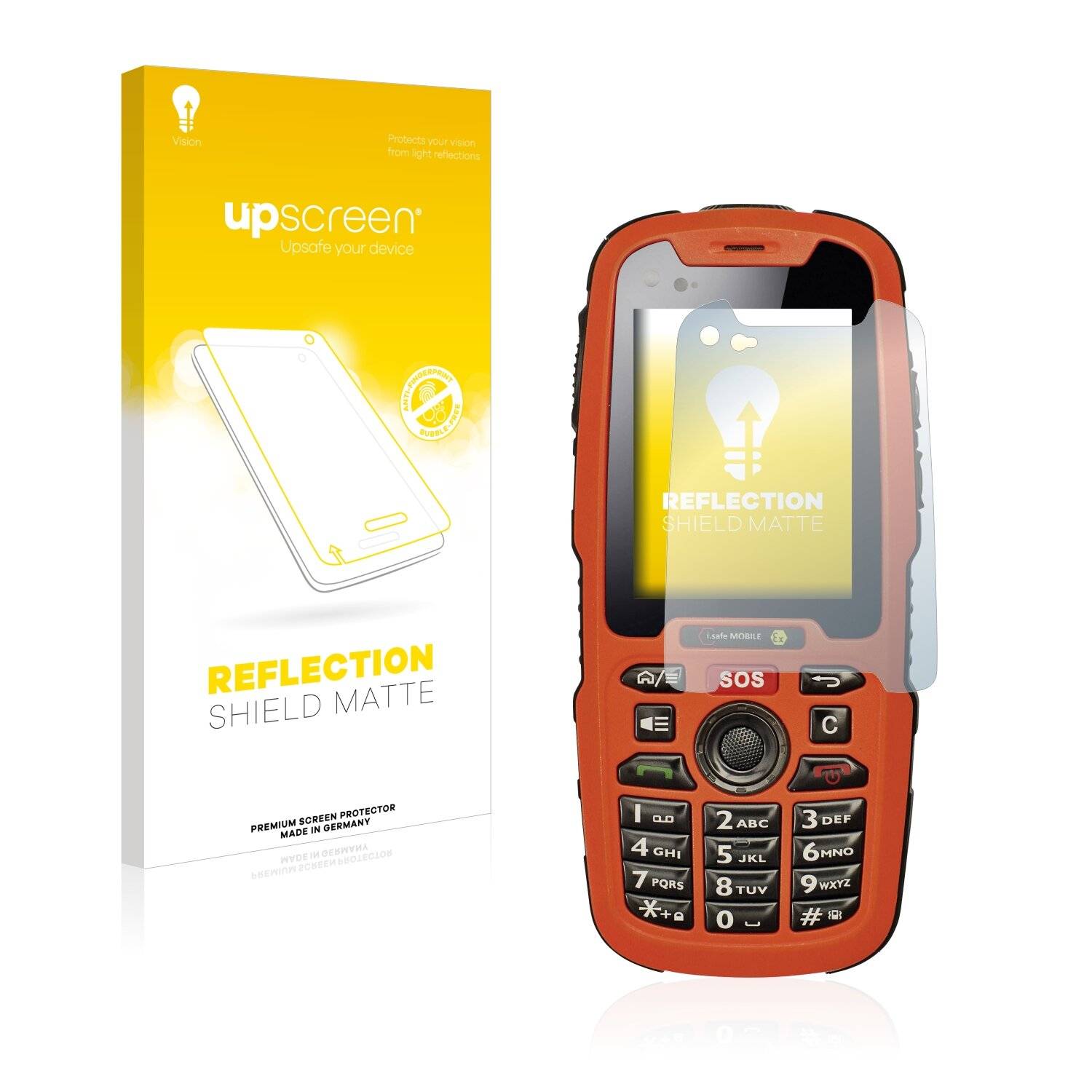 upscreen Reflection Shield Matte Premium Displayschutzfolie für i.safe Mobile