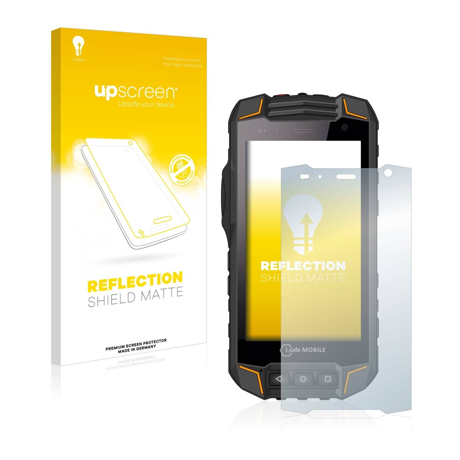 upscreen Reflection Shield Matte Premium Displayschutzfolie für i.safe Mobile
