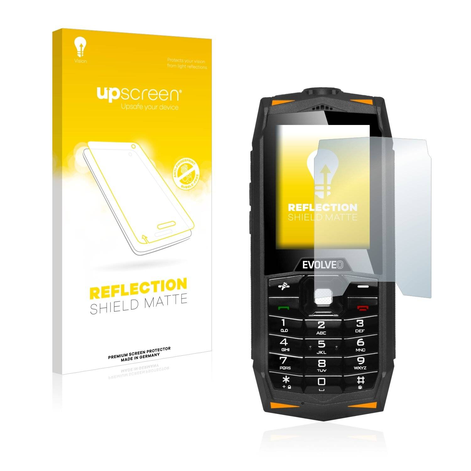 upscreen Reflection Shield Matte Premium Displayschutzfolie für Evolveo Strongphone