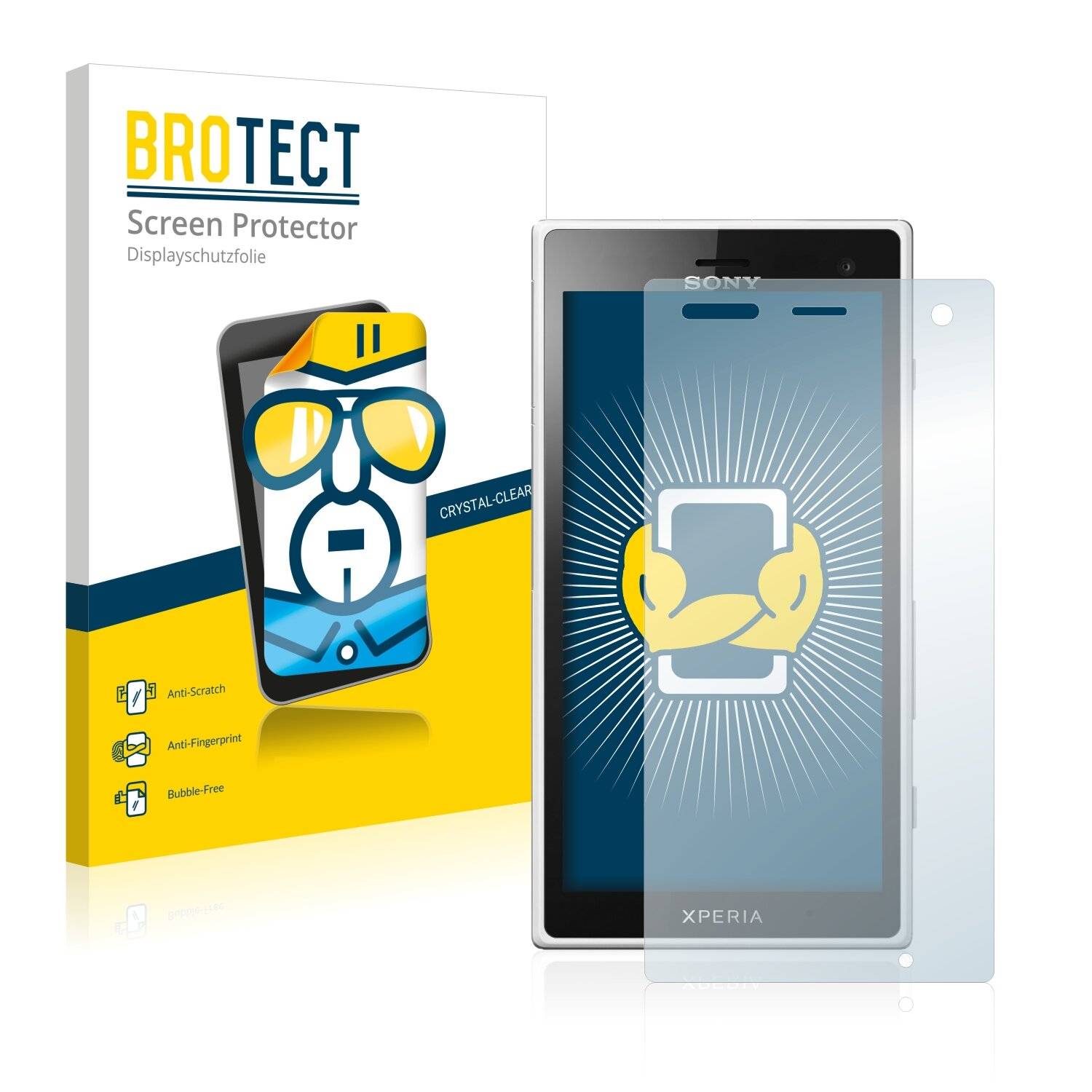 2x BROTECT HD-Clear Displayschutzfolie für Sony Xperia Acro S LT26w