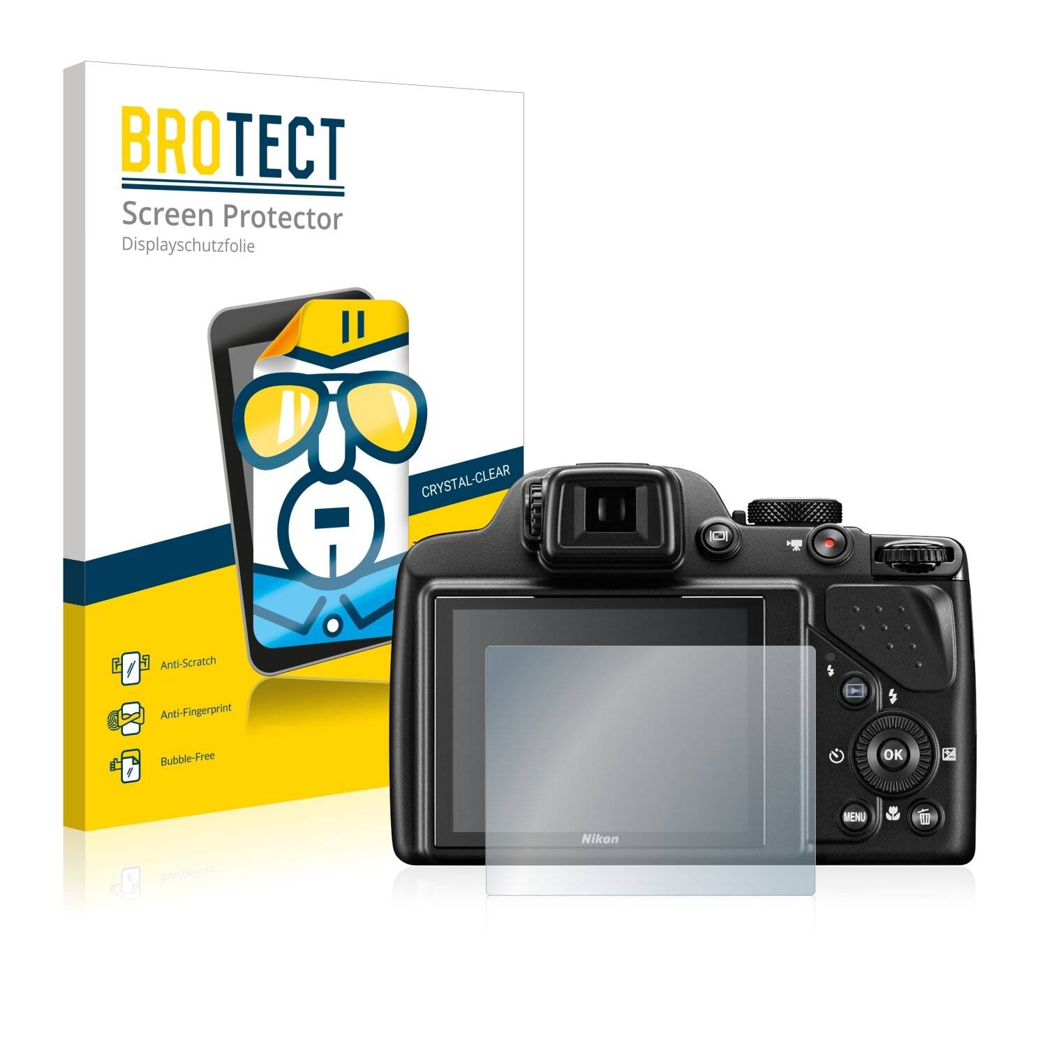 2x BROTECT HD-Clear Displayschutzfolie für Nikon Coolpix