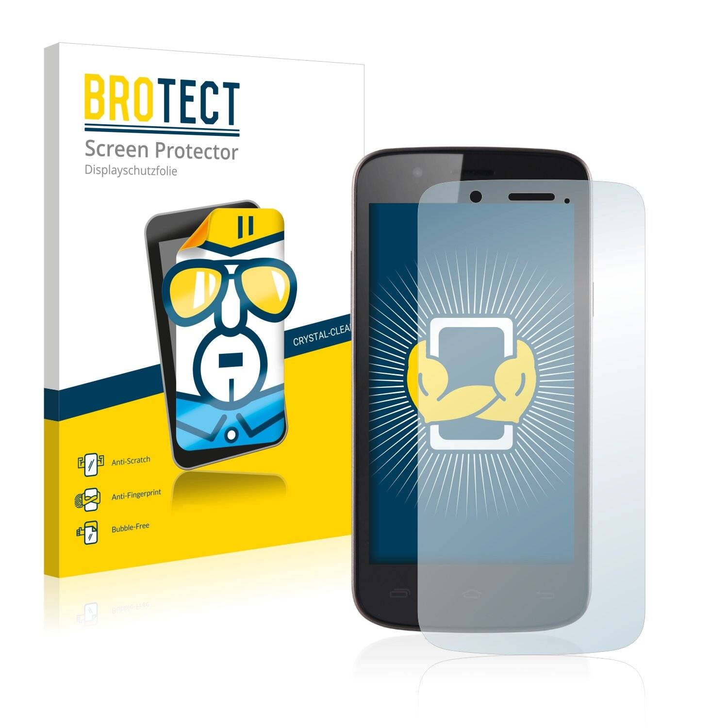 2x BROTECT HD-Clear Displayschutzfolie für Prestigio MultiPhone 5453