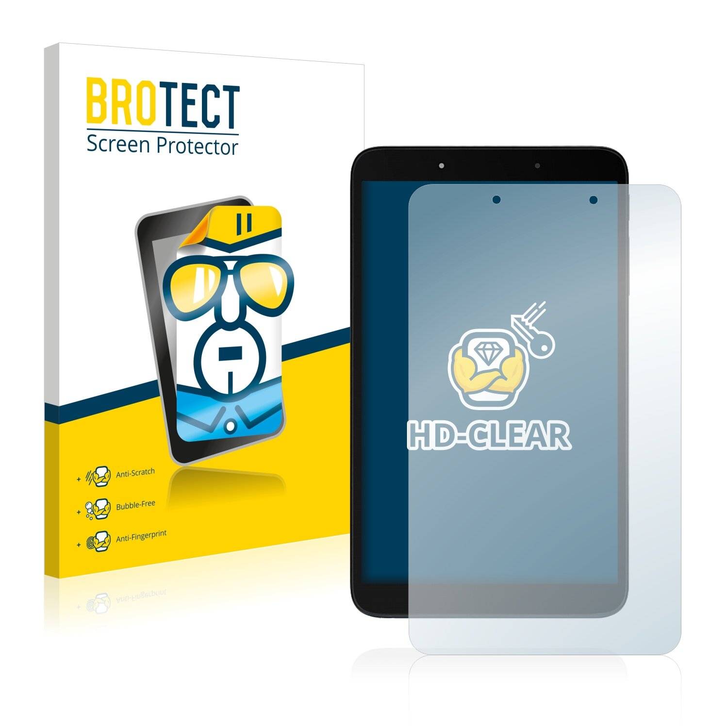 2x BROTECT HD-Clear Displayschutzfolie für Alcatel One Touch Hero