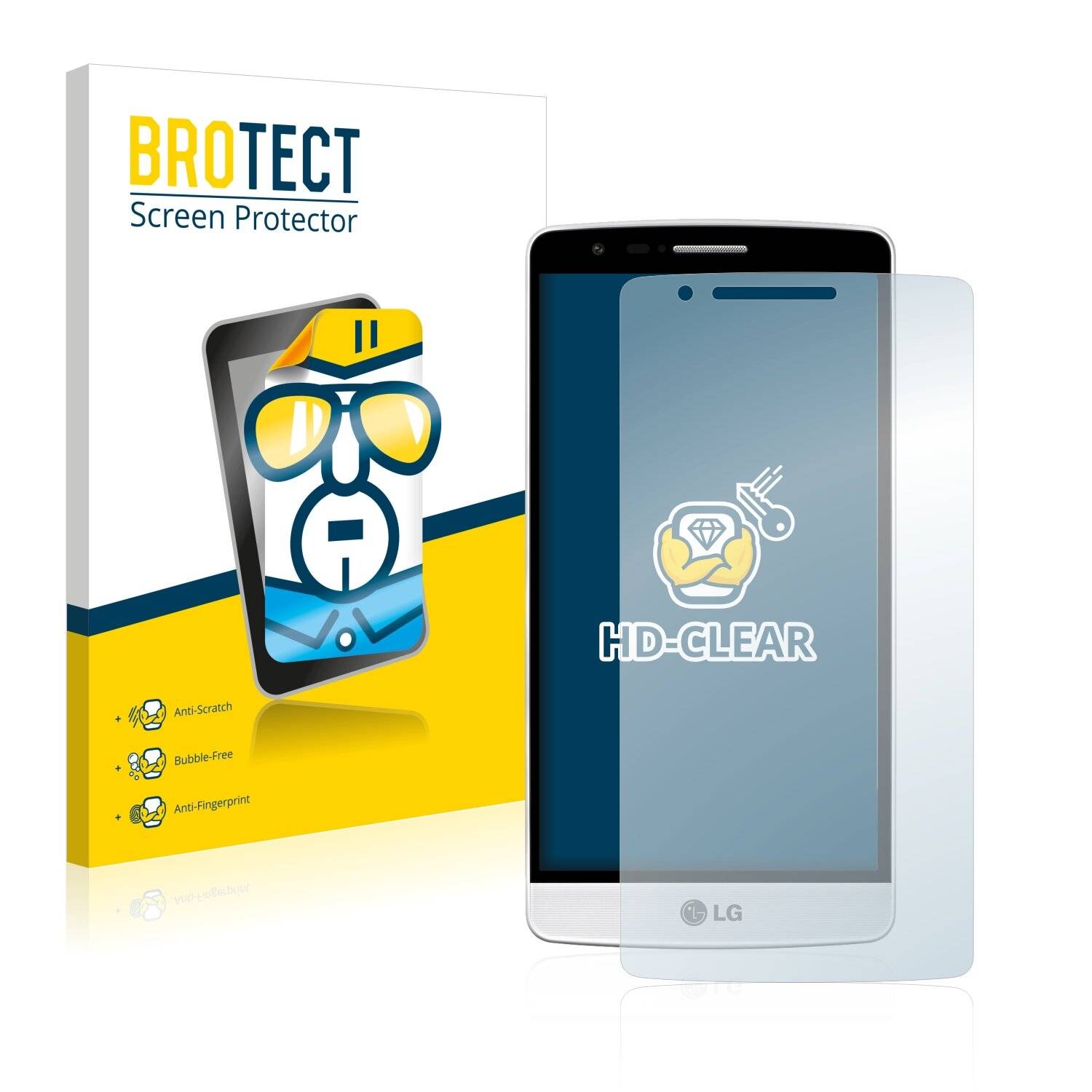 2x BROTECT HD-Clear Displayschutzfolie für LG G3
