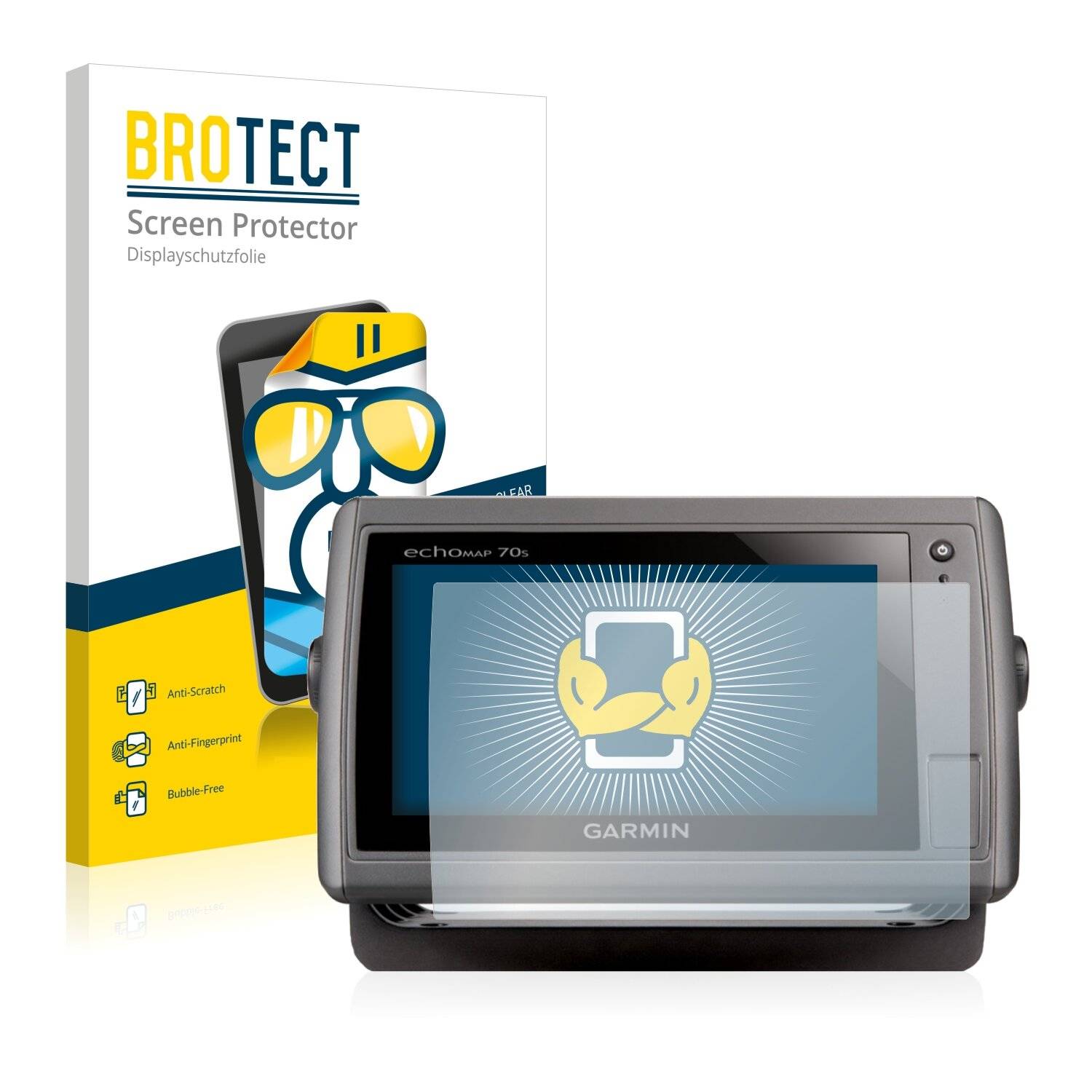 2x BROTECT HD-Clear Displayschutzfolie für Garmin echoMAP
