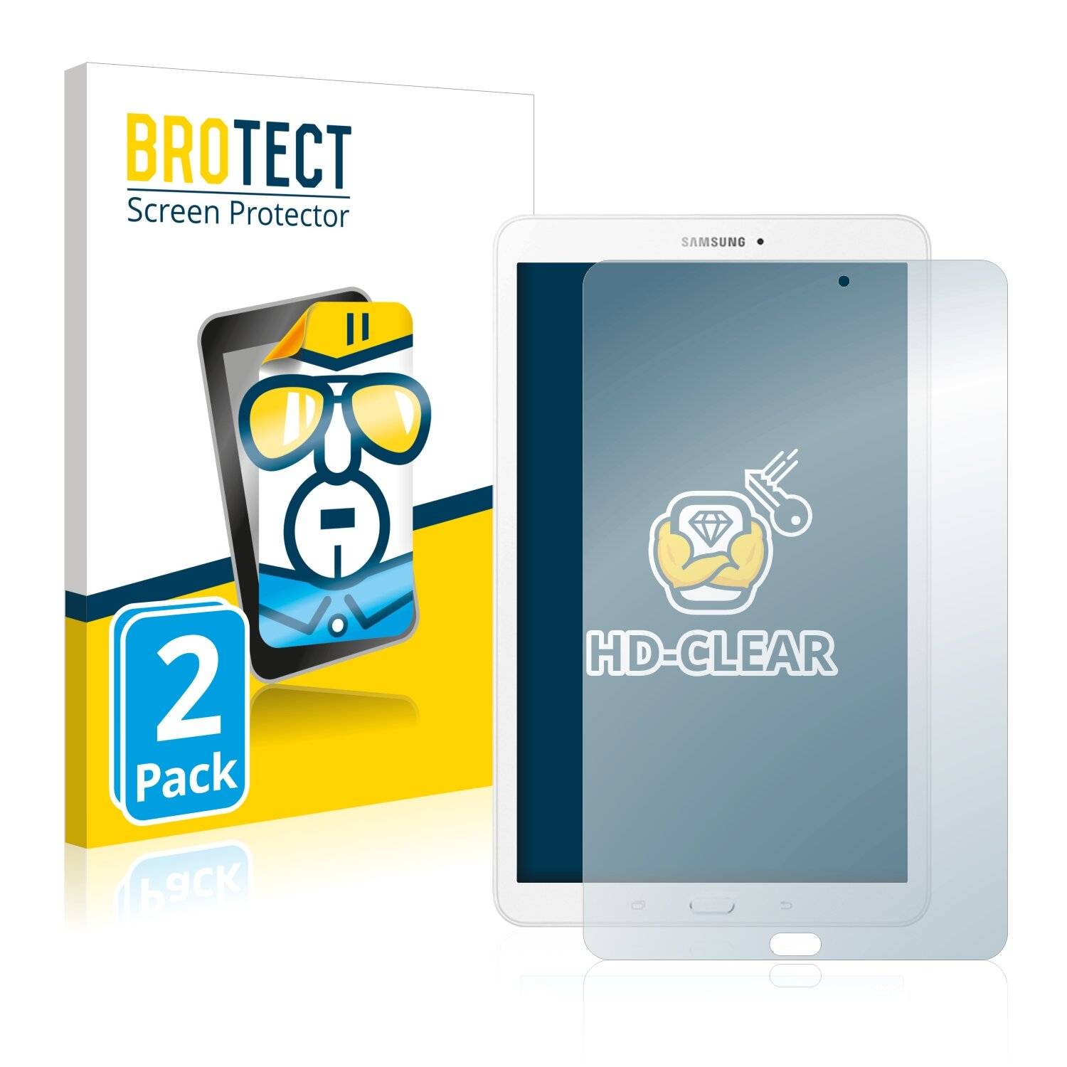 2x BROTECT HD-Clear Displayschutzfolie für Samsung Galaxy Tab E