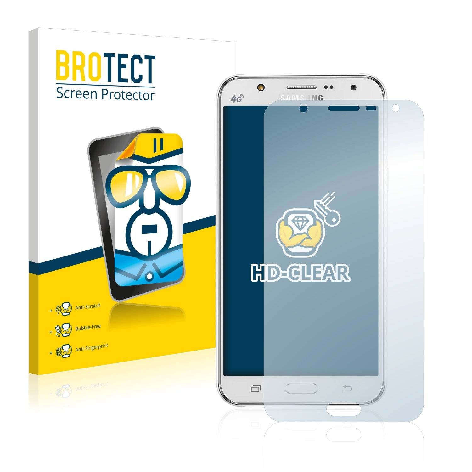 2x BROTECT HD-Clear Displayschutzfolie für Samsung Galaxy J7