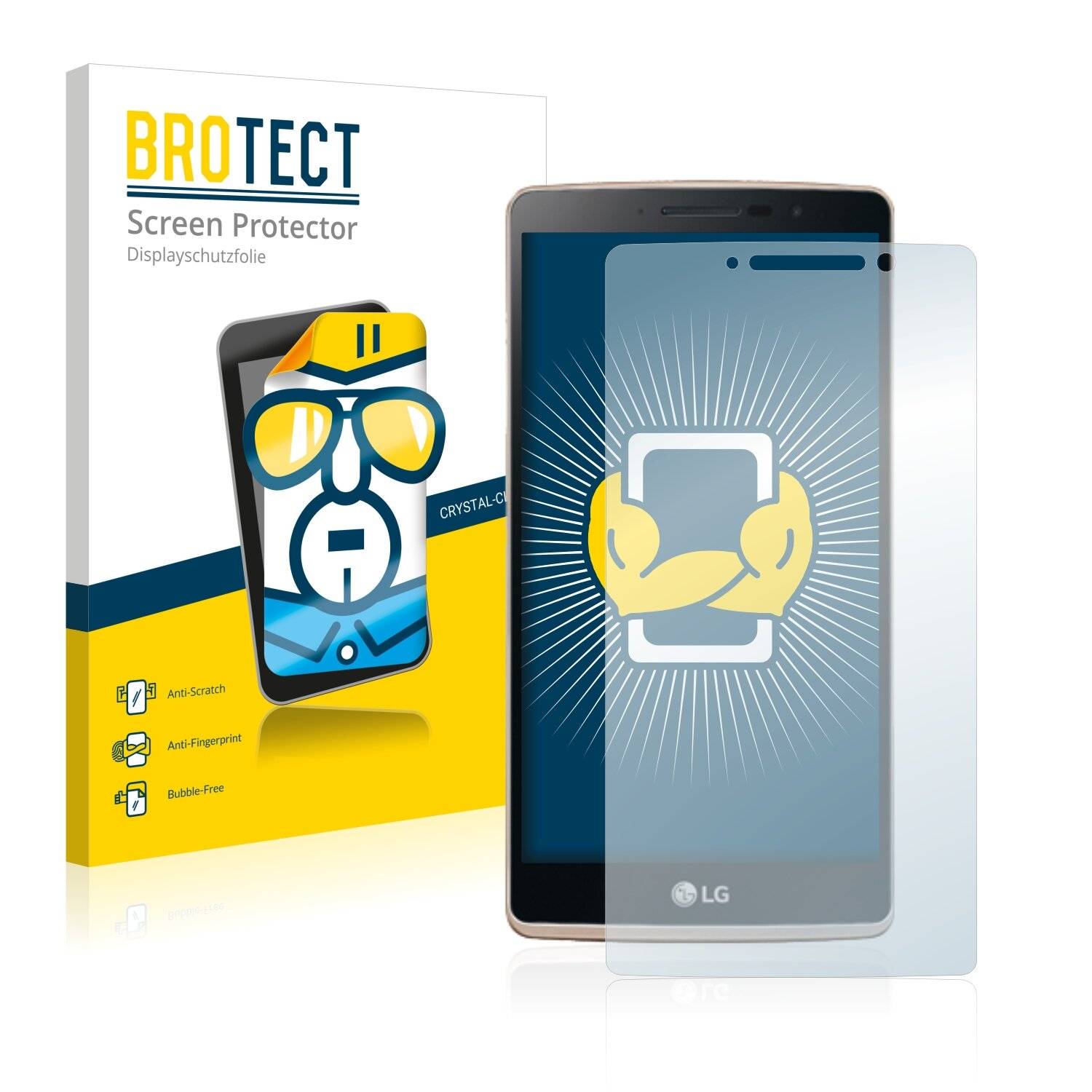 2x BROTECT HD-Clear Displayschutzfolie für LG G