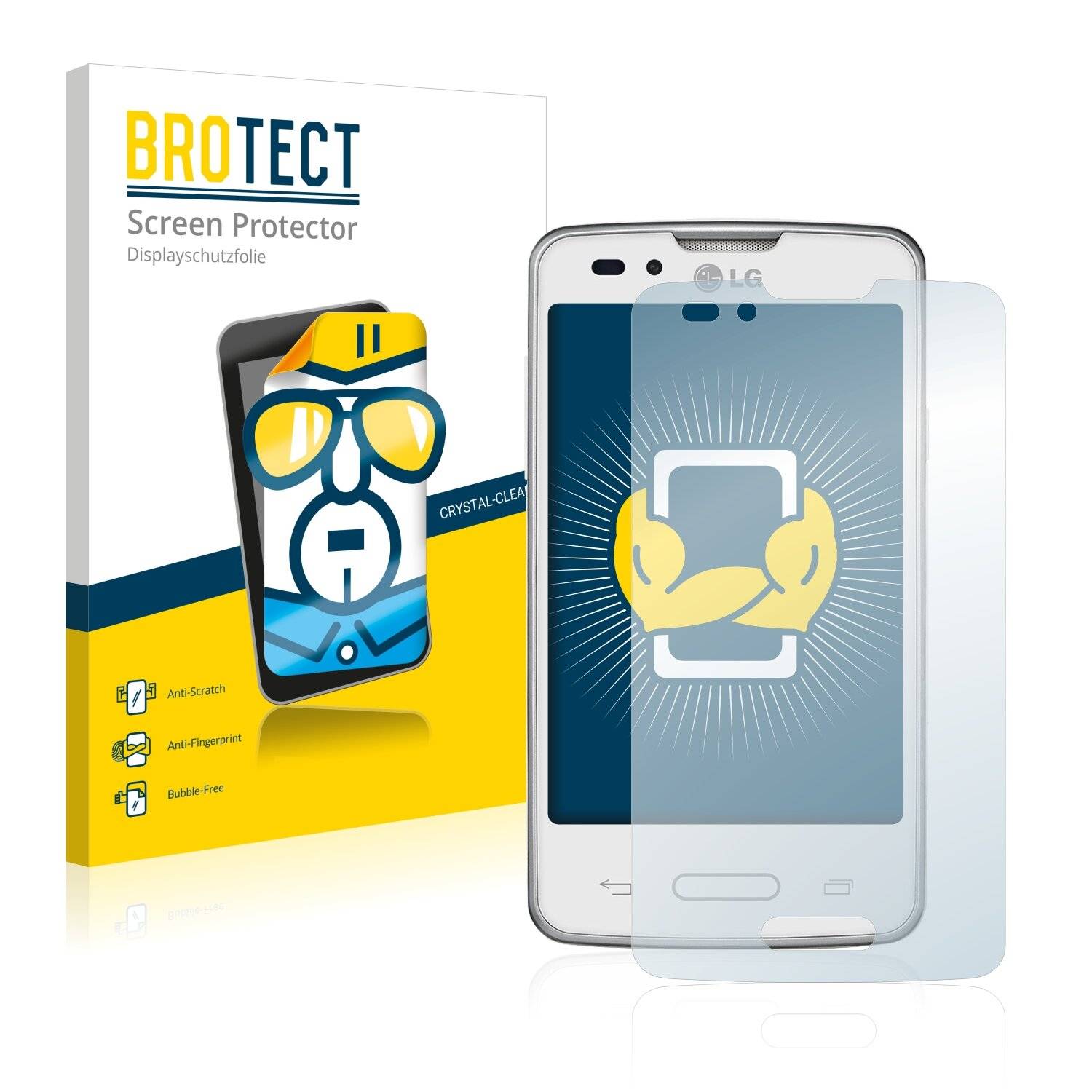 2x BROTECT HD-Clear Displayschutzfolie für LG L45 Dual