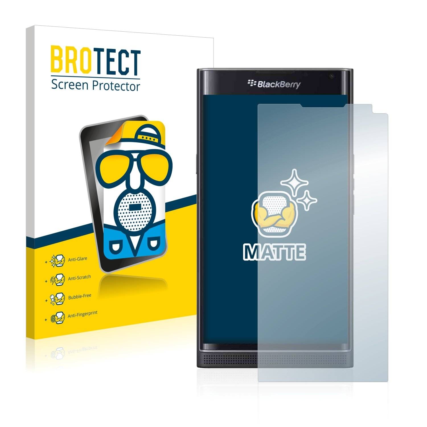 2x BROTECT Matte Displayschutzfolie für BlackBerry Priv - Entspiegelt,