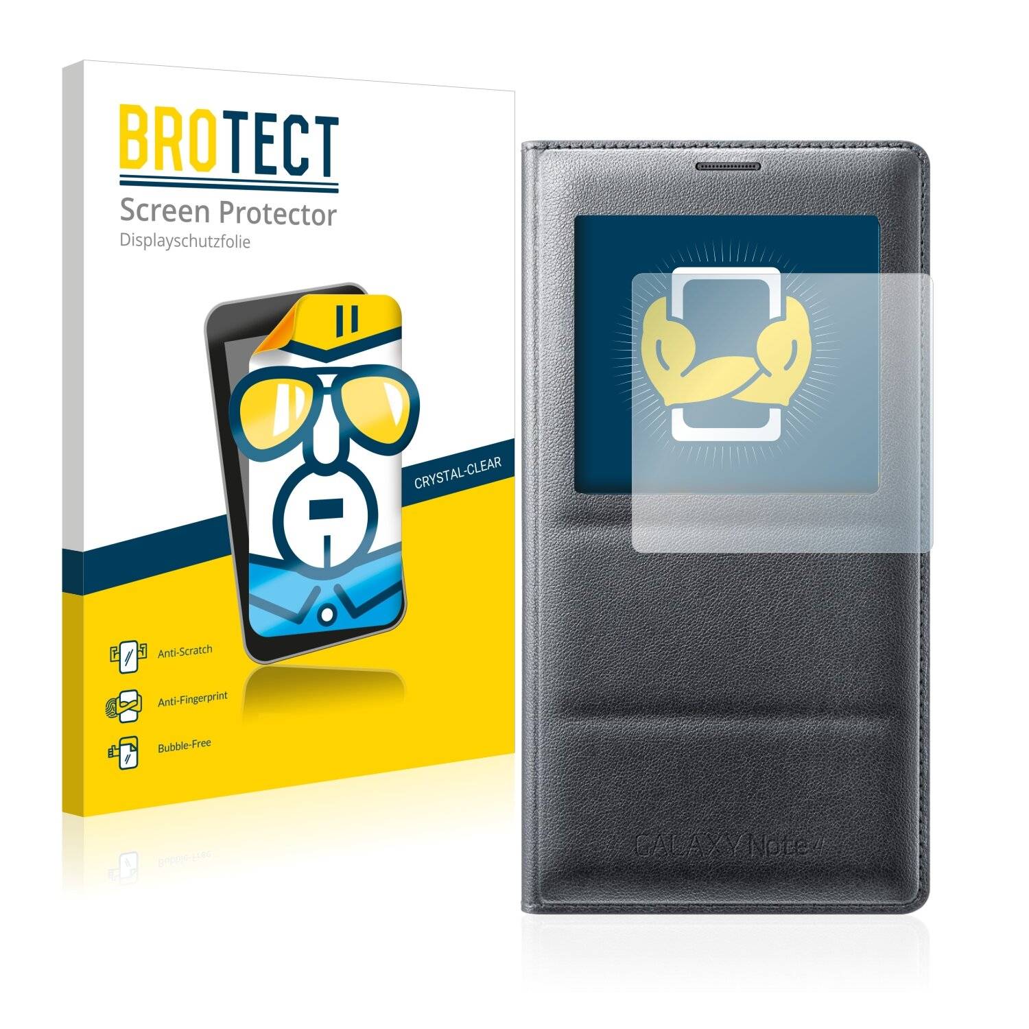2x BROTECT HD-Clear Displayschutzfolie für Samsung Galaxy Note 4 View