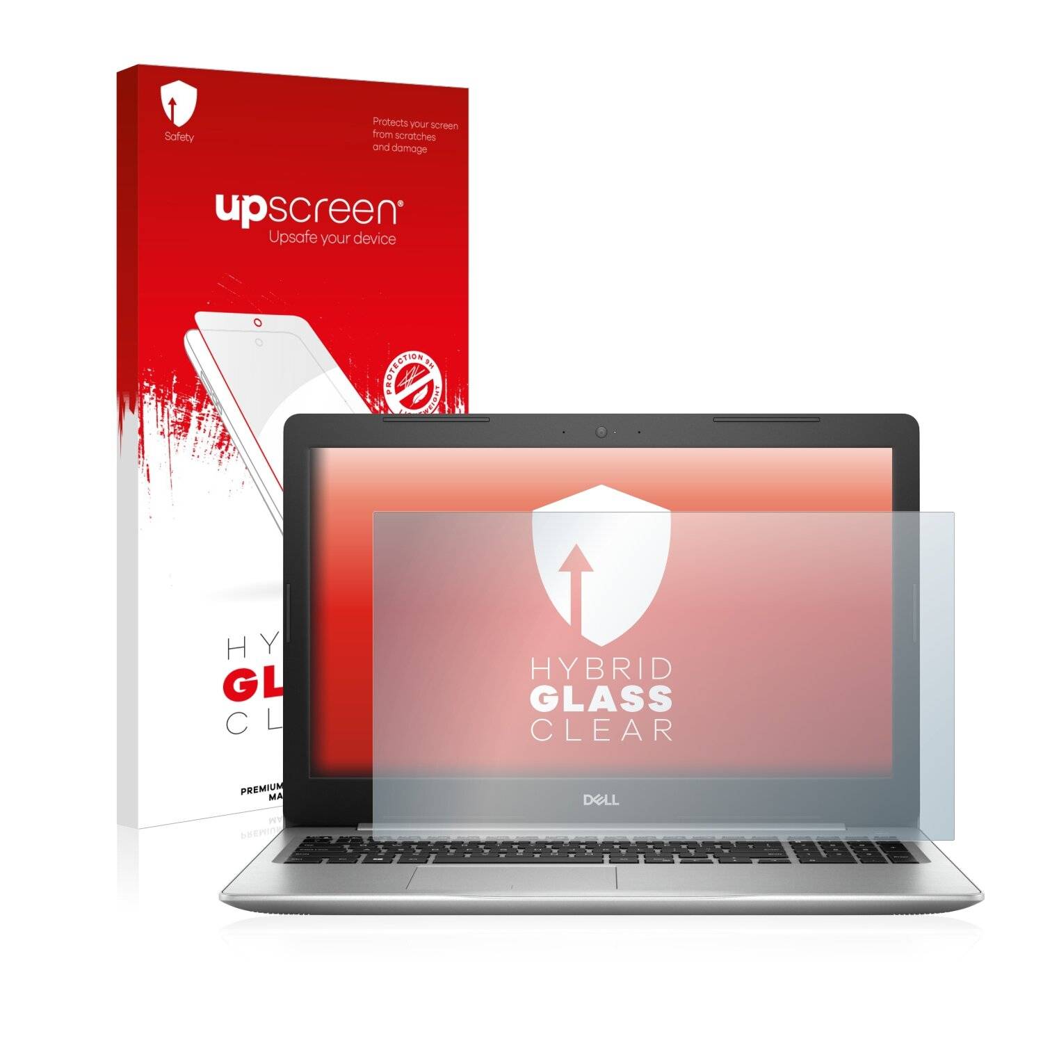 upscreen Hybrid Glass Clear Premium Schutzglas Folie für Dell Latitude