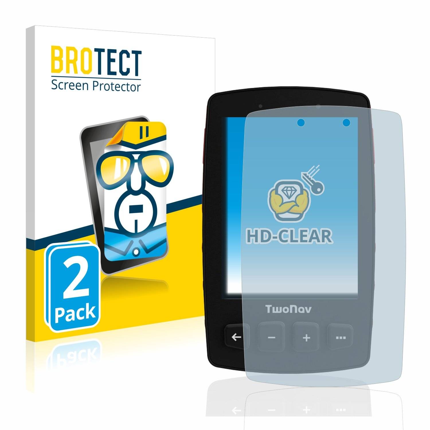 2x BROTECT HD-Clear Displayschutzfolie für TwoNav Trail 2