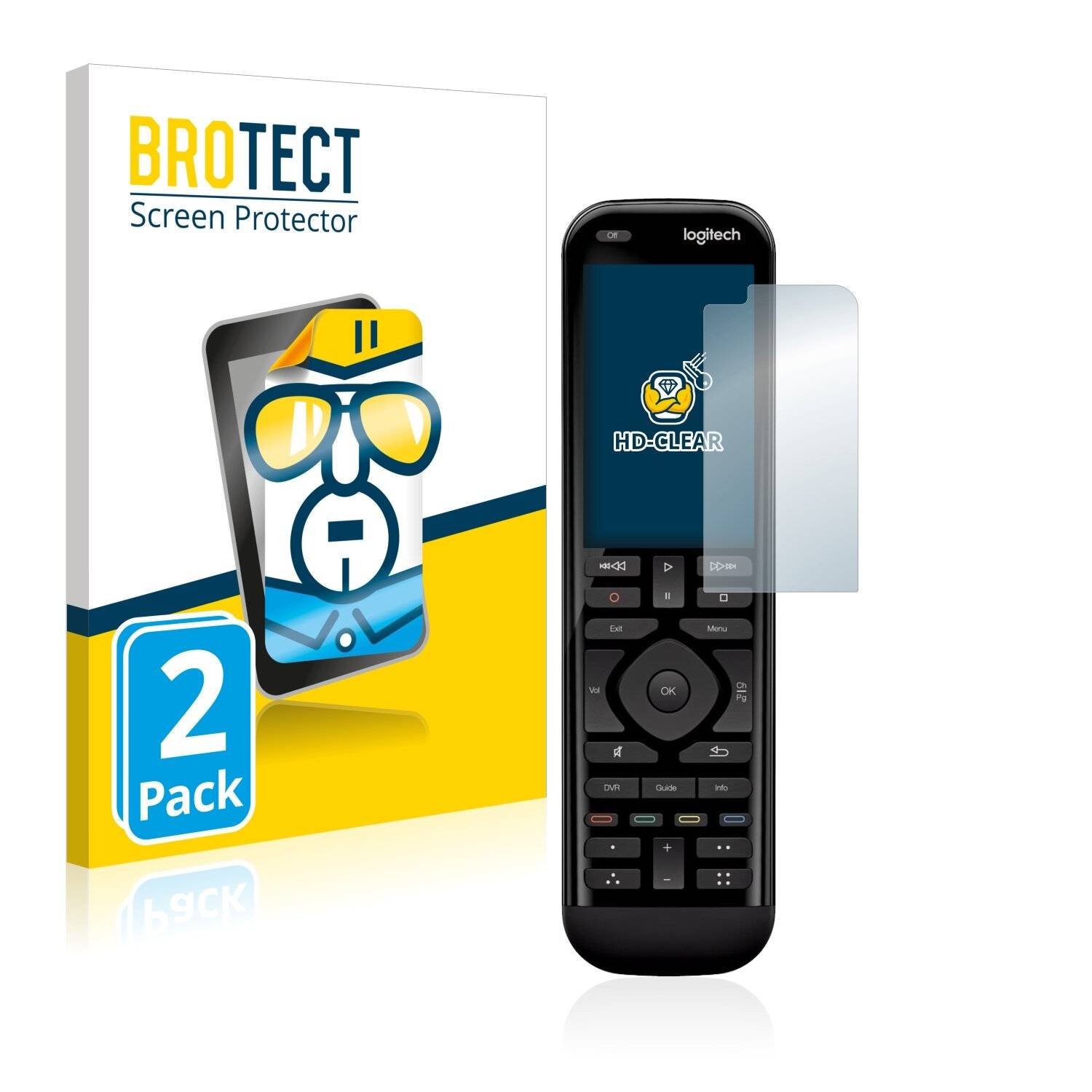 2x BROTECT HD-Clear Displayschutzfolie für Logitech Harmony