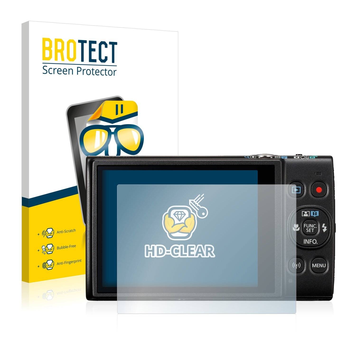 2x BROTECT HD-Clear Displayschutzfolie für Canon Digital Ixus 285