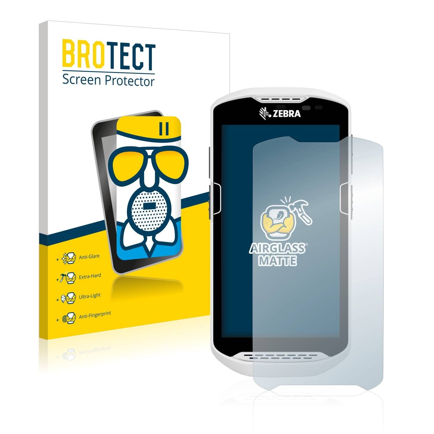 BROTECT AirGlass Matte Schutzglas Folie für Zebra