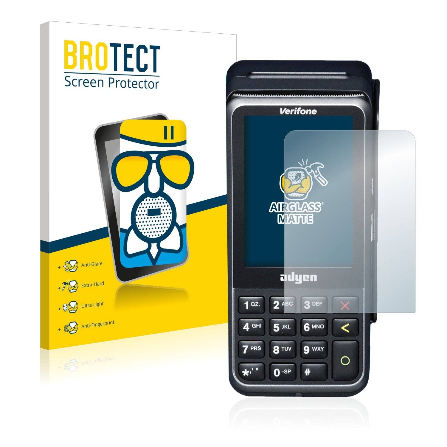 BROTECT AirGlass Matte Schutzglas Folie für Verifone