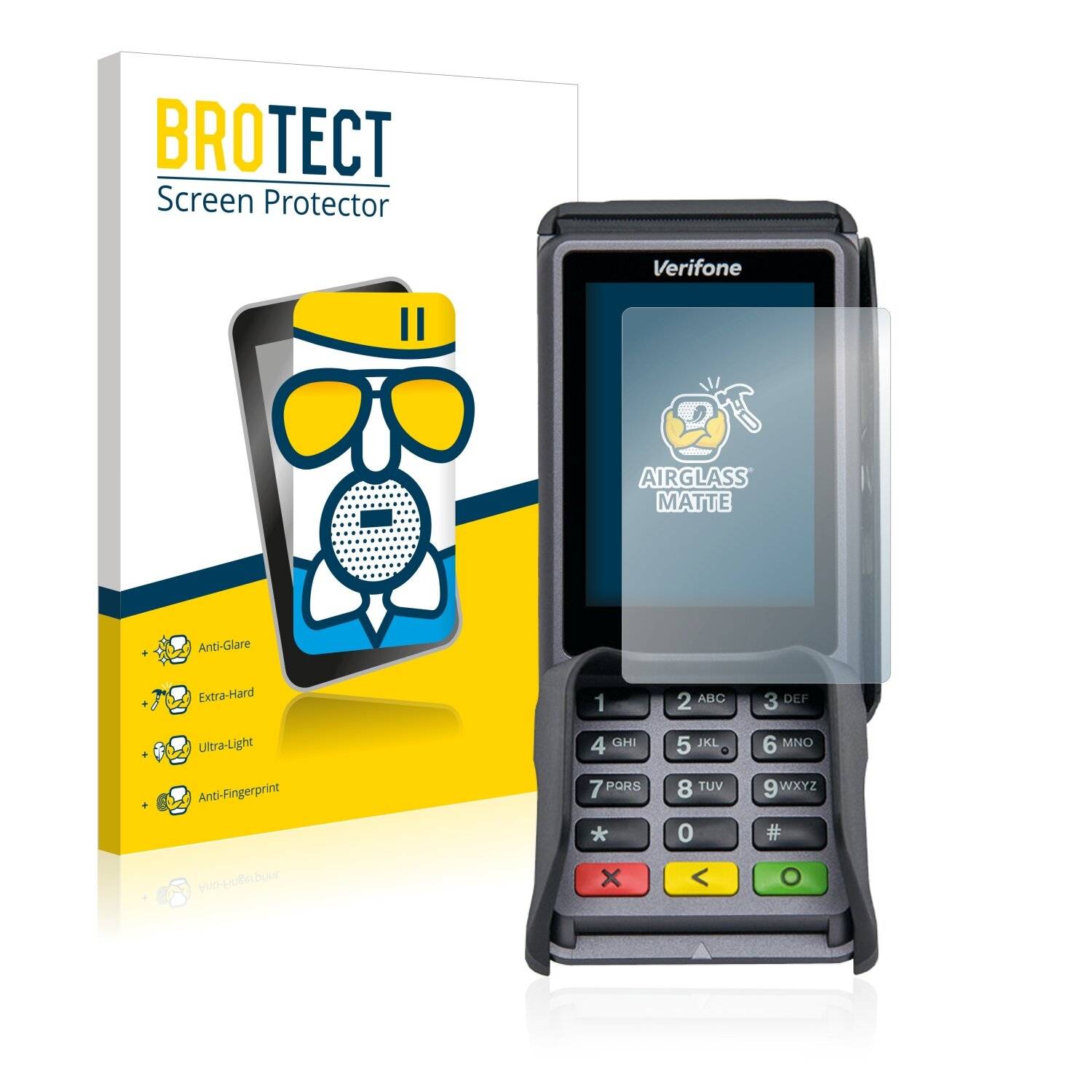 BROTECT AirGlass Matte Schutzglas Folie für Verifone