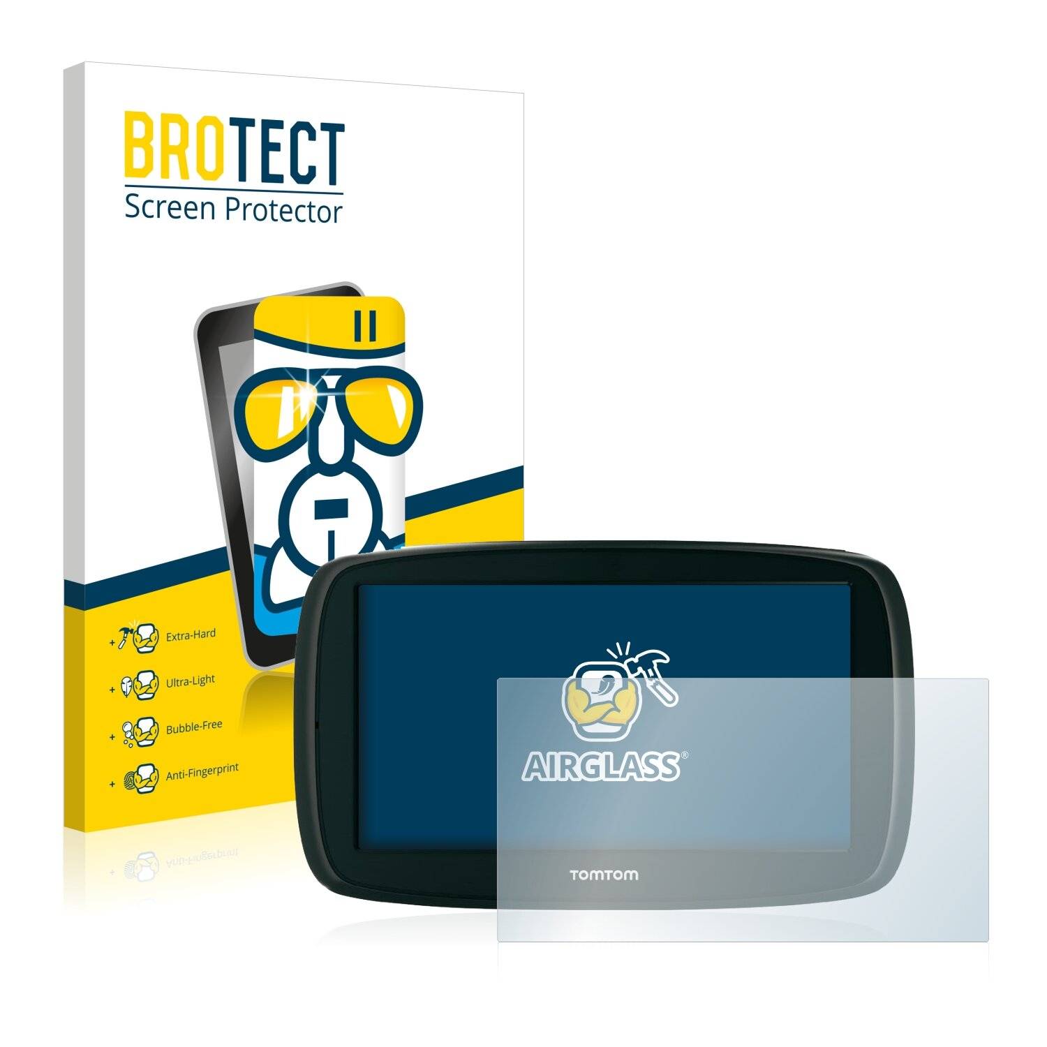 BROTECT AirGlass Schutzglas Folie für TomTom GO
