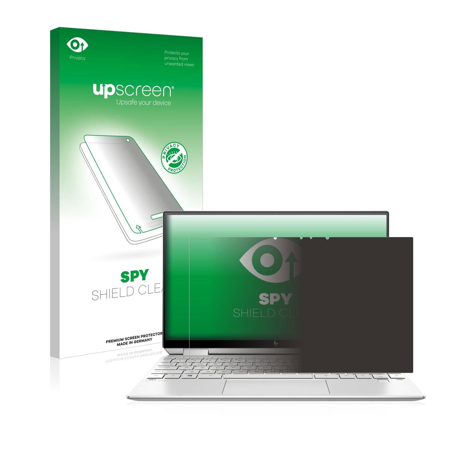 upscreen Spy Shield Clear Premium Blickschutzfolie für HP Spectre x360