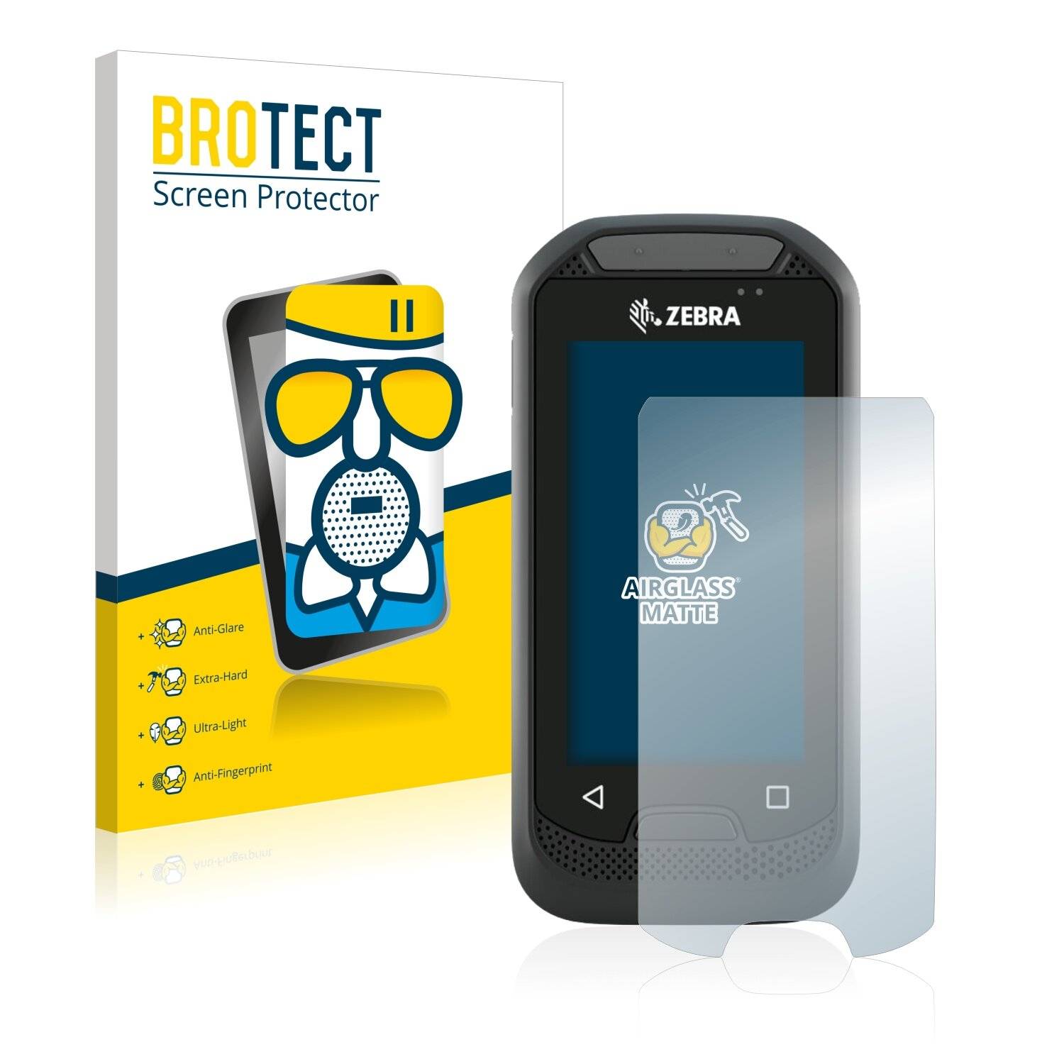 BROTECT AirGlass Matte Schutzglas Folie für Zebra