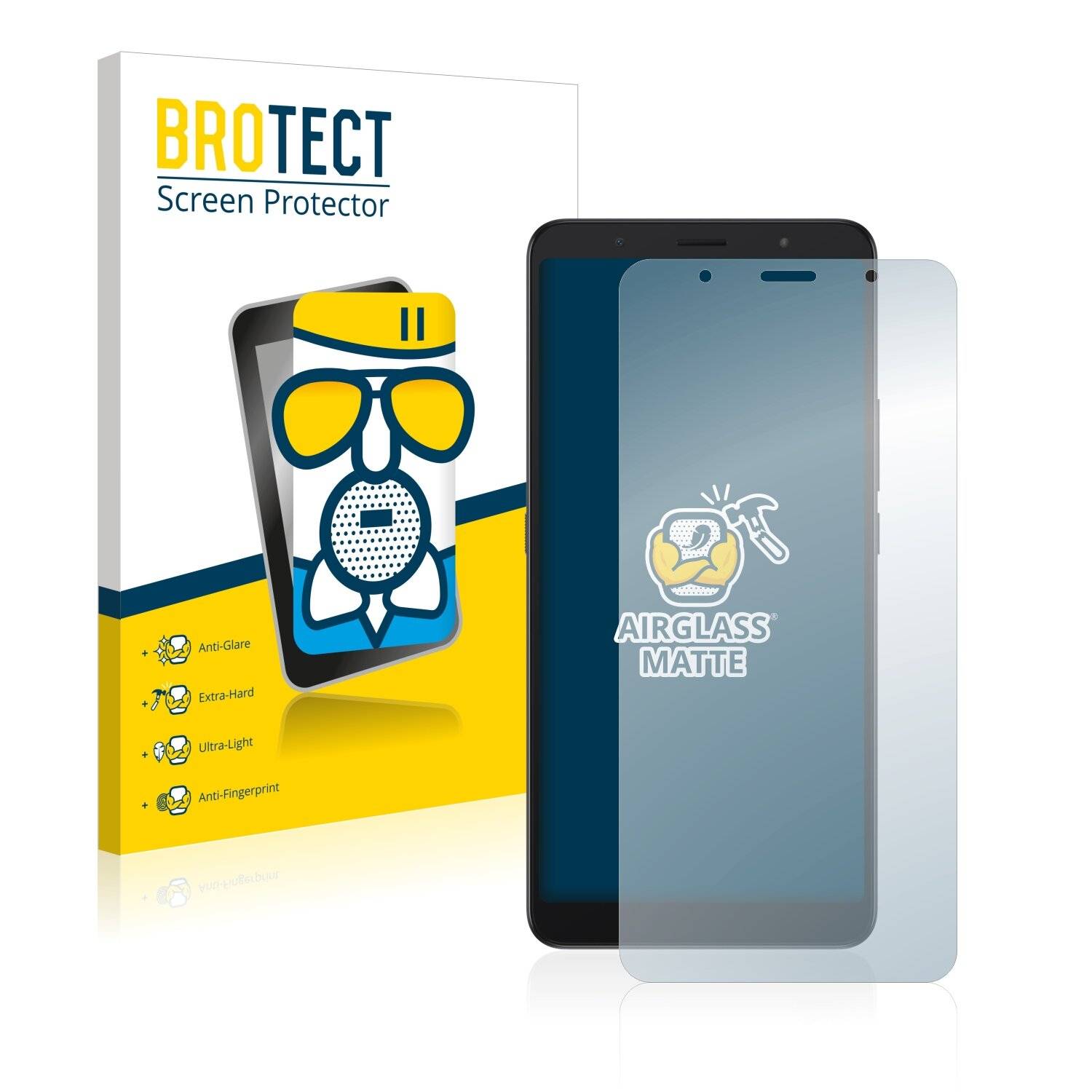 BROTECT AirGlass Matte Schutzglas Folie für Alcatel 3C