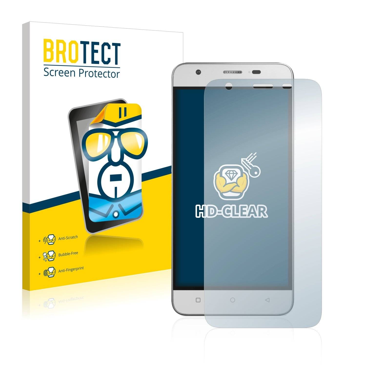 2x BROTECT HD-Clear Displayschutzfolie für Mobistel Cynus