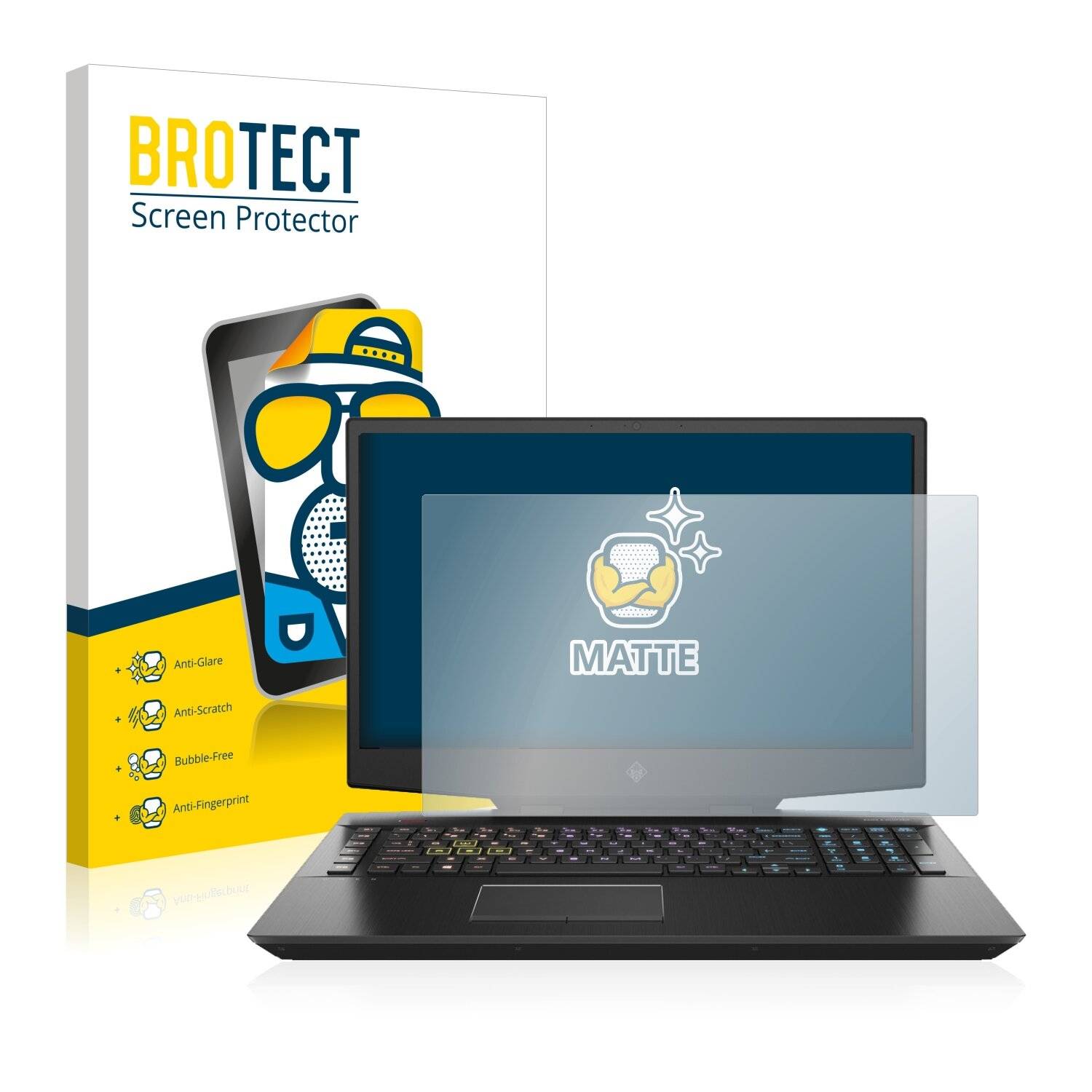 BROTECT Matte Displayschutzfolie für HP Omen 17-cb0007ng - Entspiegelt,