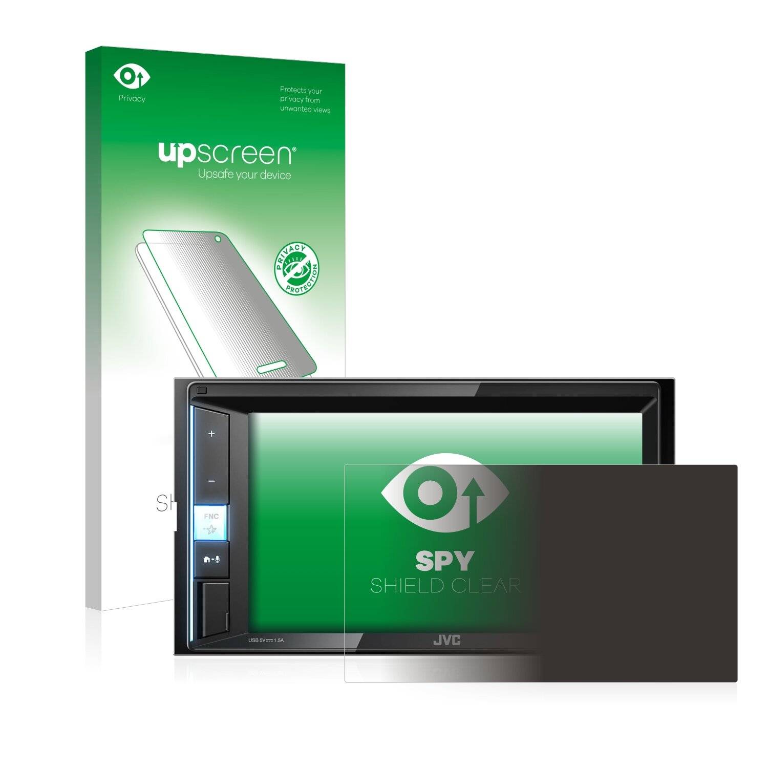upscreen Spy Shield Clear Premium Blickschutzfolie für JVC
