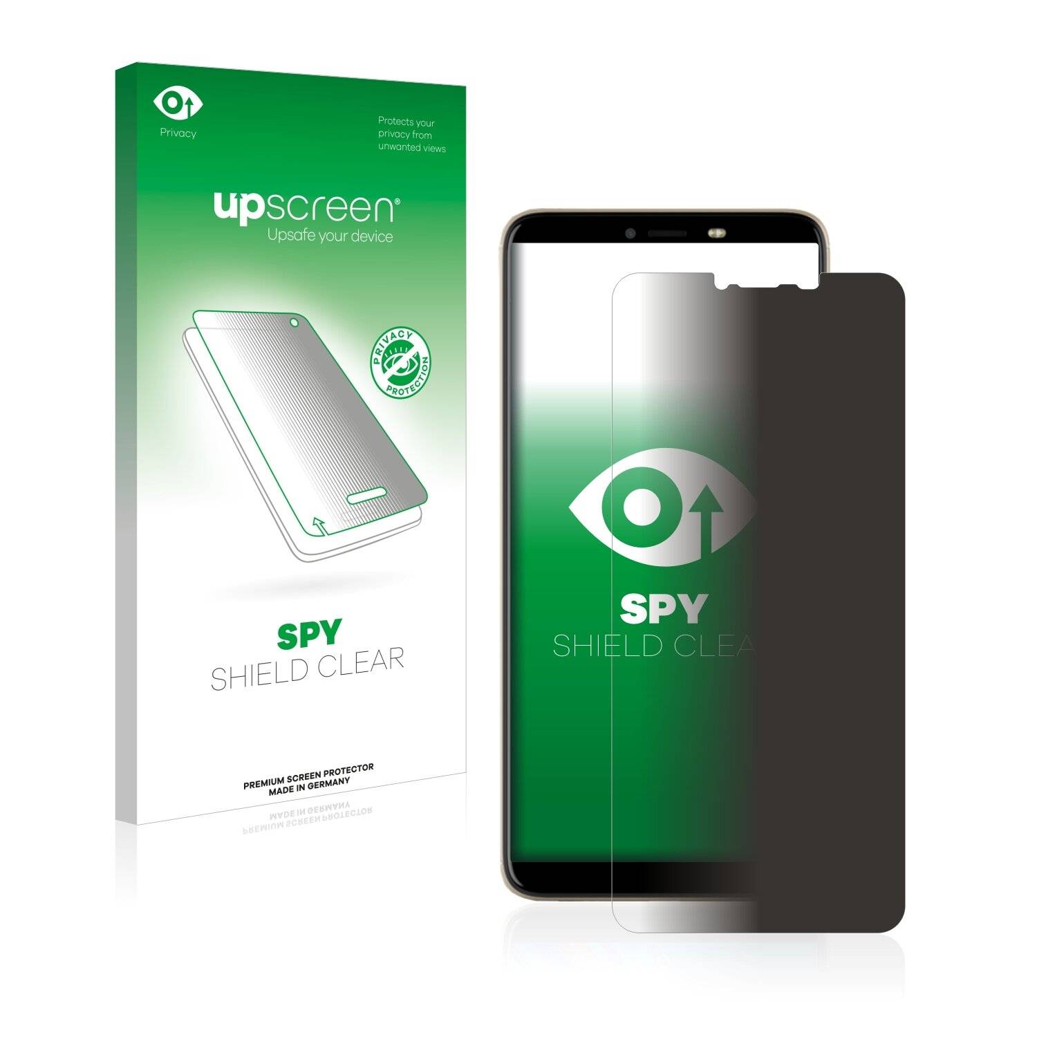 upscreen Spy Shield Clear Premium Blickschutzfolie für Tecno Spark