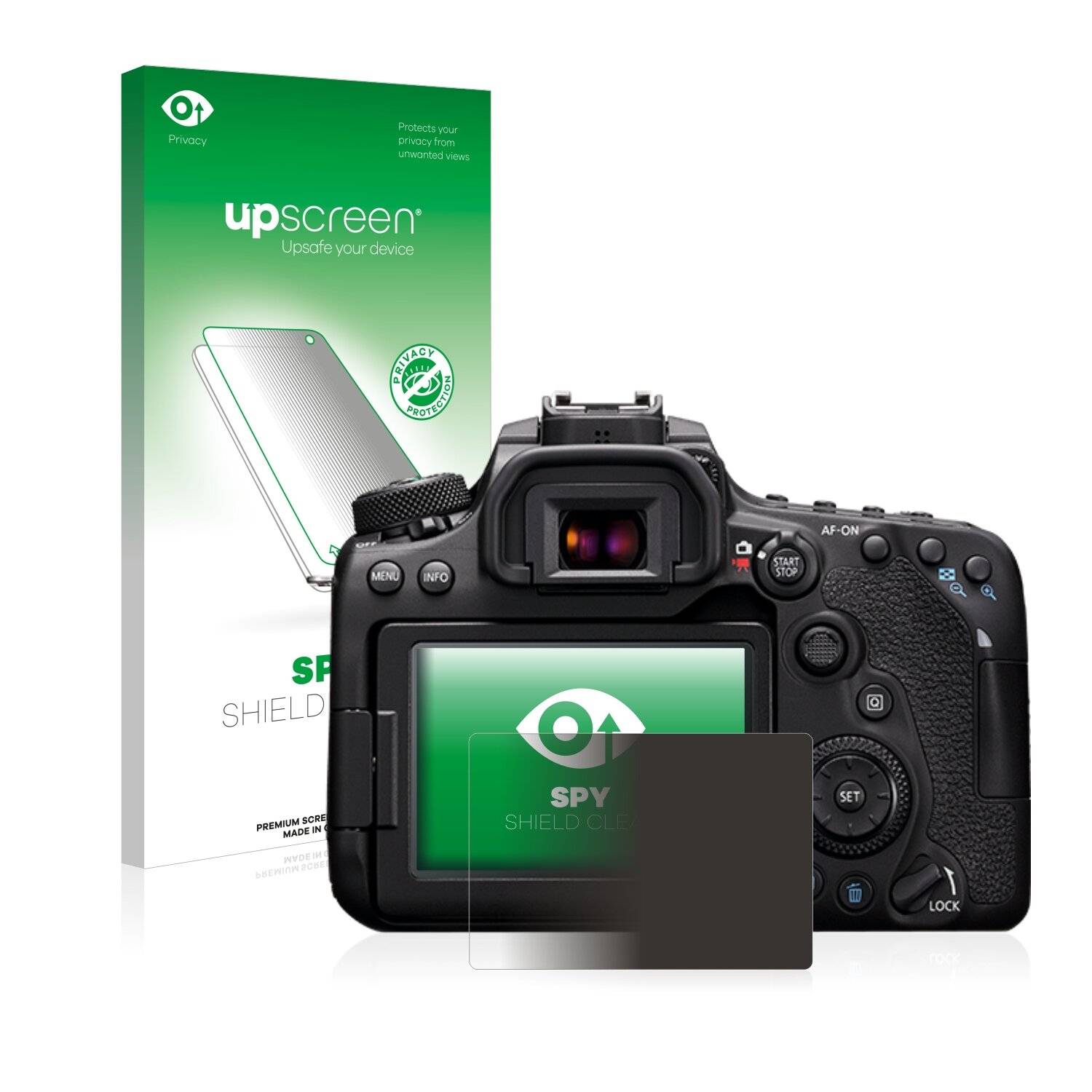 upscreen Spy Shield Clear Premium Blickschutzfolie für Canon EOS